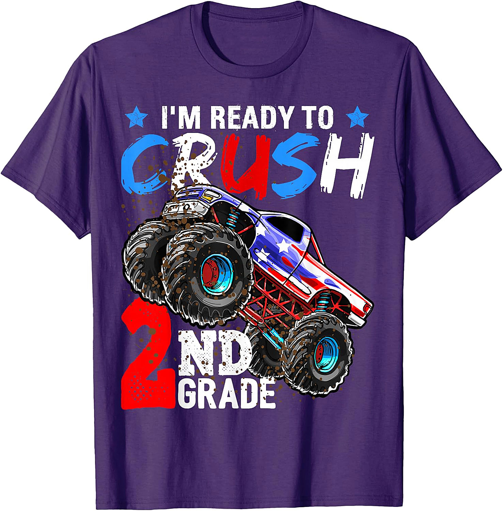 Monster Truck 'Ready to Crush 2nd Grade' Back to School Tee