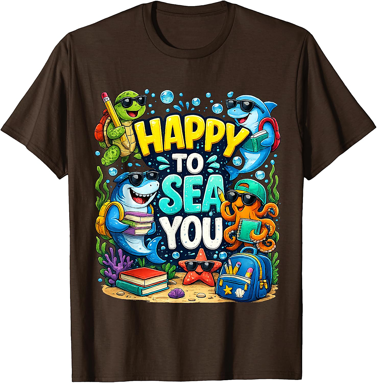 Happy to Sea You Teacher T-Shirt | Funny Back to School Tee