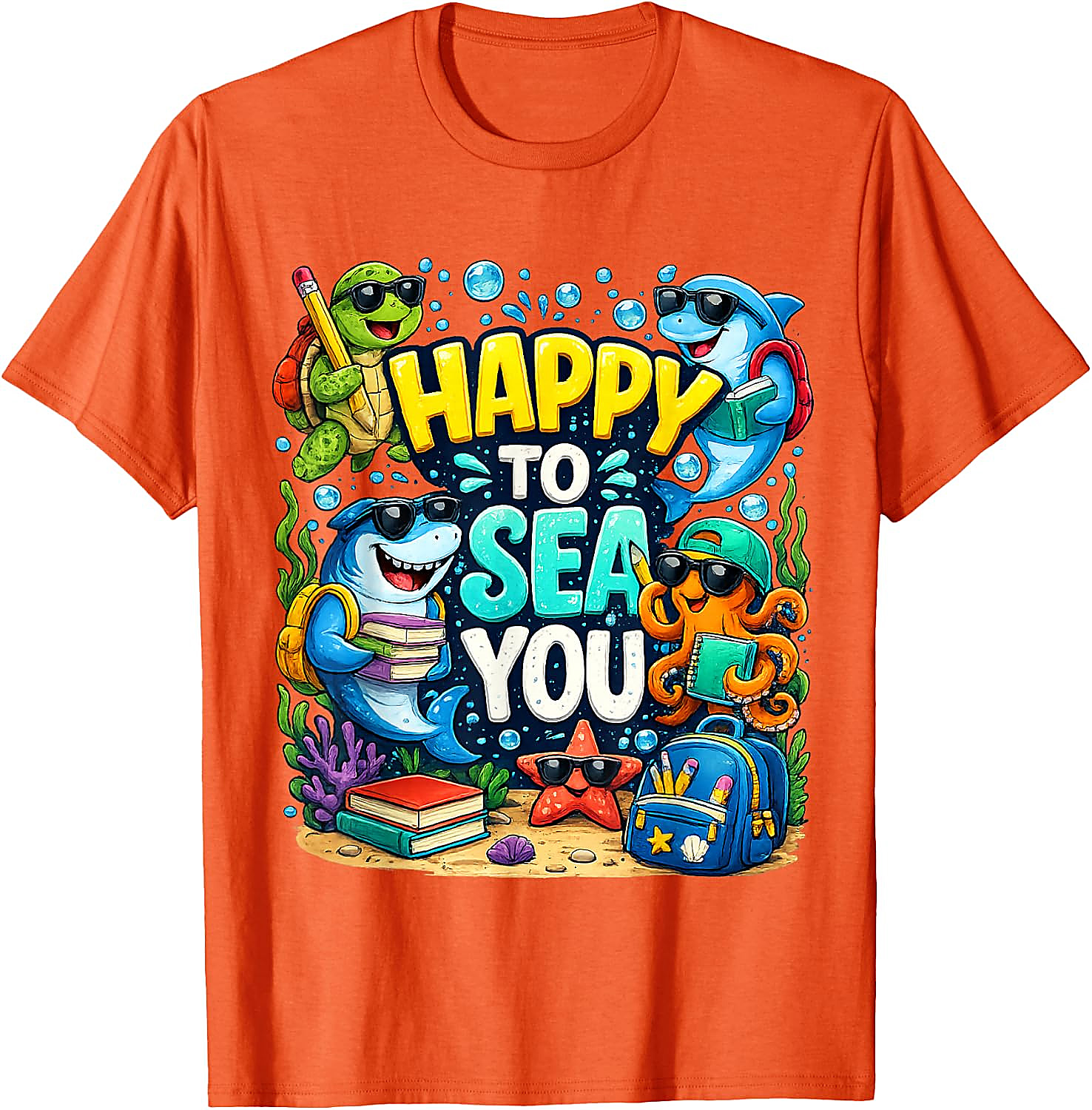 Happy to Sea You Teacher T-Shirt | Funny Back to School Tee