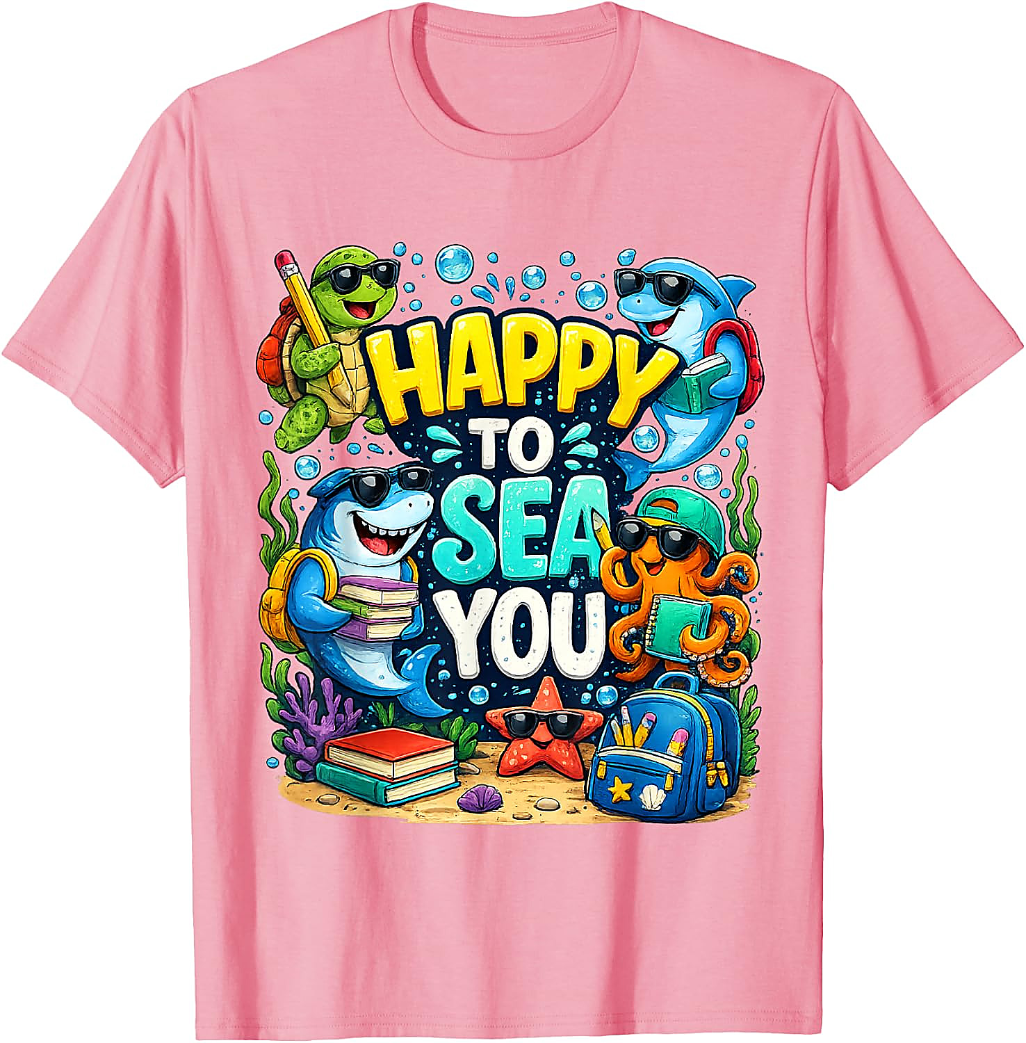 Happy to Sea You Teacher T-Shirt | Funny Back to School Tee