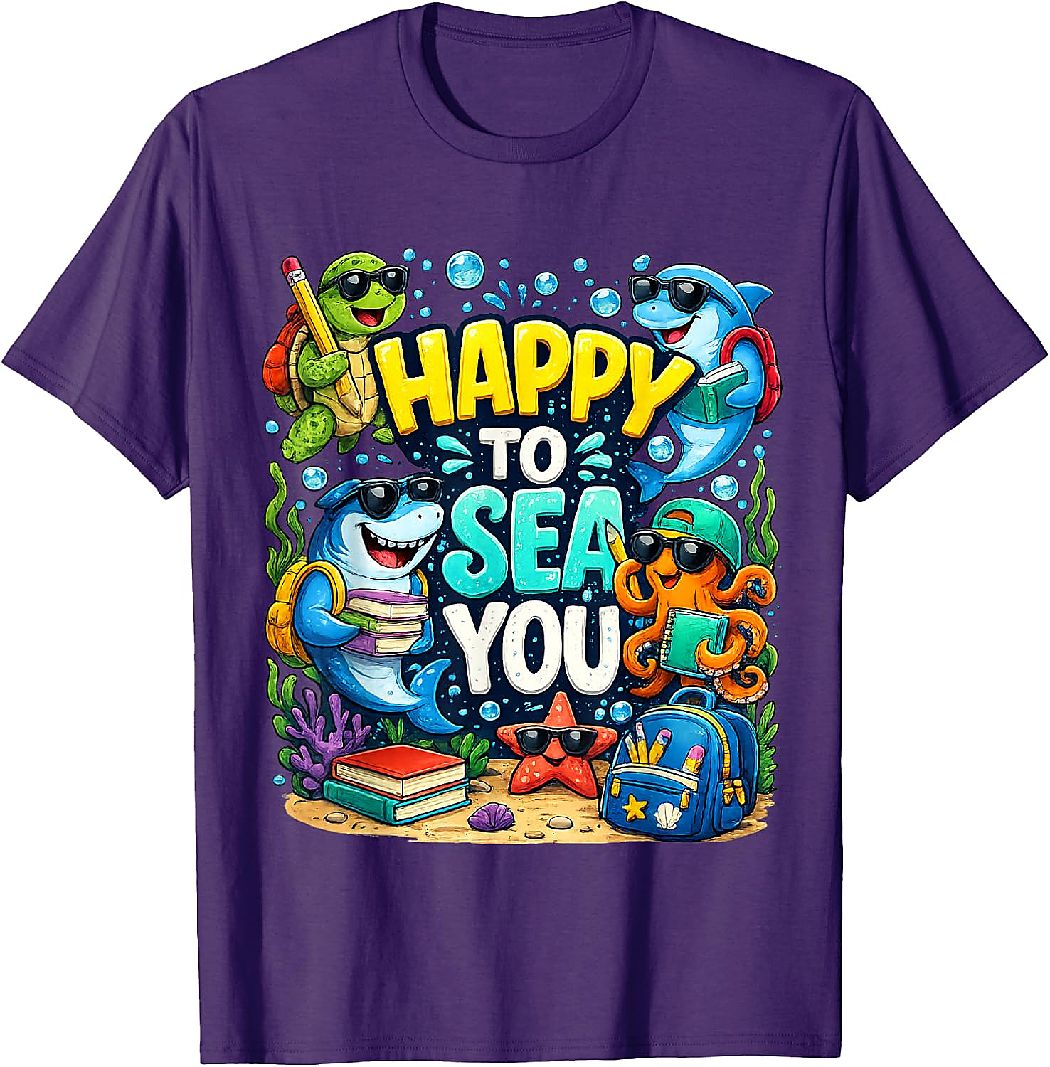Happy to Sea You Teacher T-Shirt | Funny Back to School Tee
