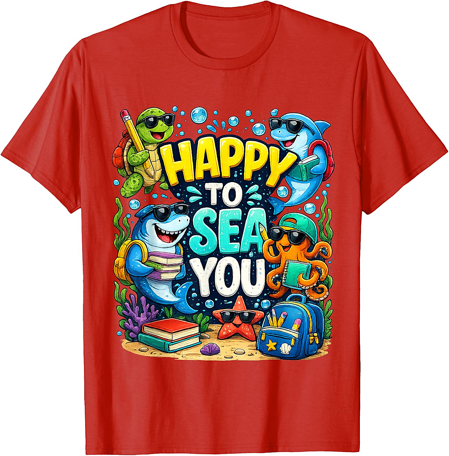Happy to Sea You Teacher T-Shirt | Funny Back to School Tee