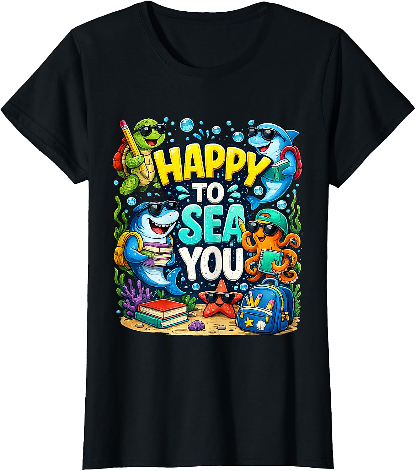 Happy to Sea You Teacher T-Shirt | Funny Back to School Tee