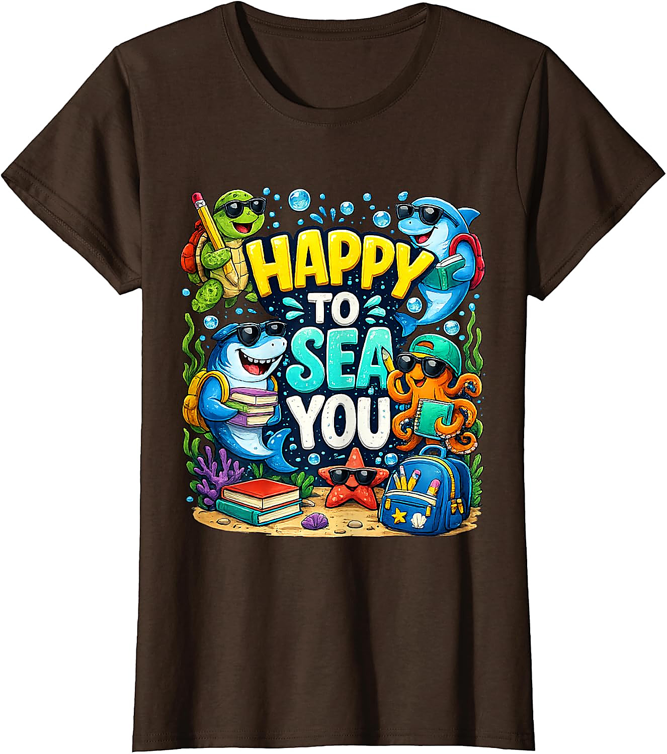 Happy to Sea You Teacher T-Shirt | Funny Back to School Tee