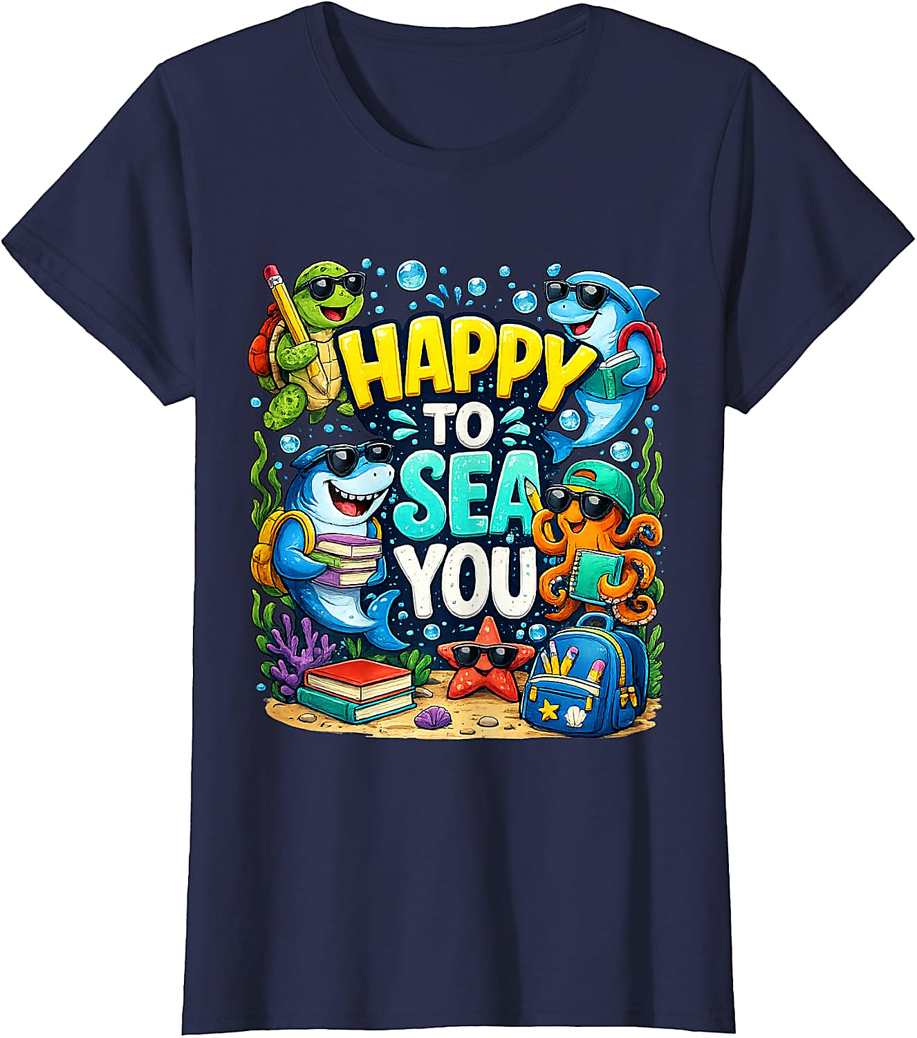 Happy to Sea You Teacher T-Shirt | Funny Back to School Tee