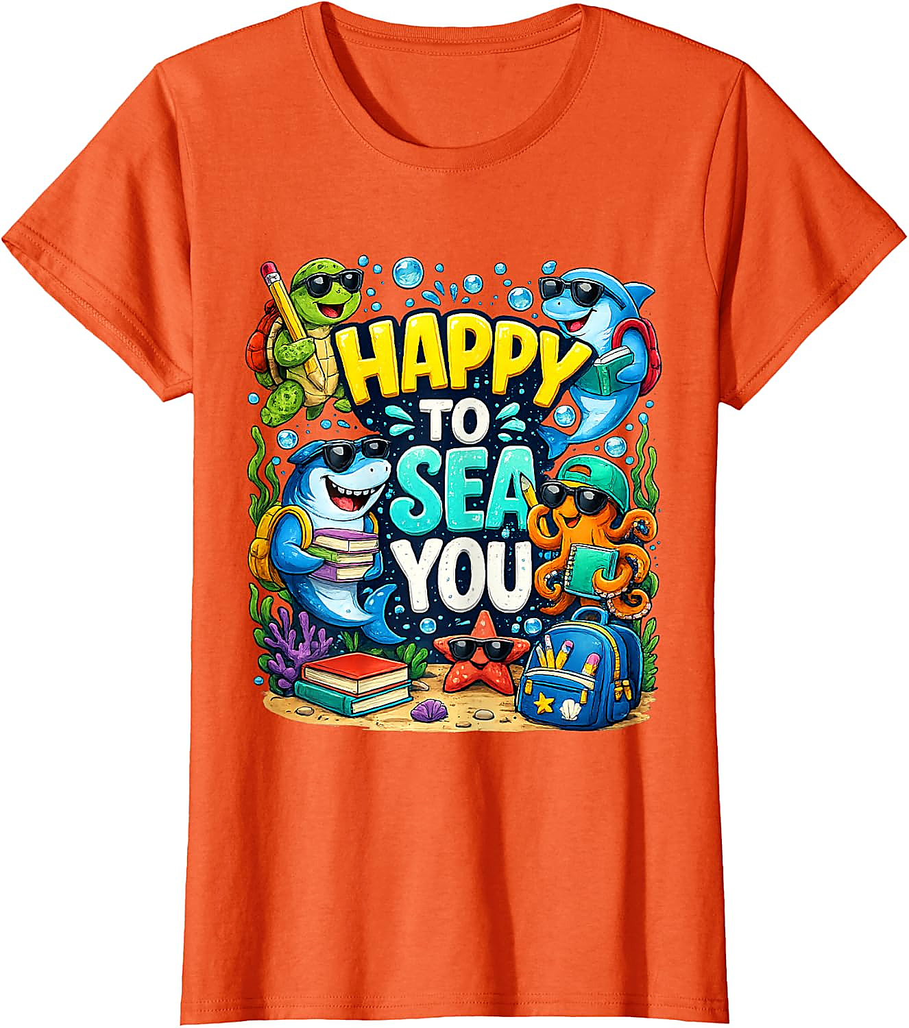 Happy to Sea You Teacher T-Shirt | Funny Back to School Tee