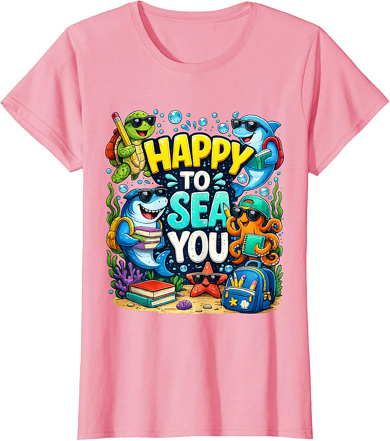 Happy to Sea You Teacher T-Shirt | Funny Back to School Tee