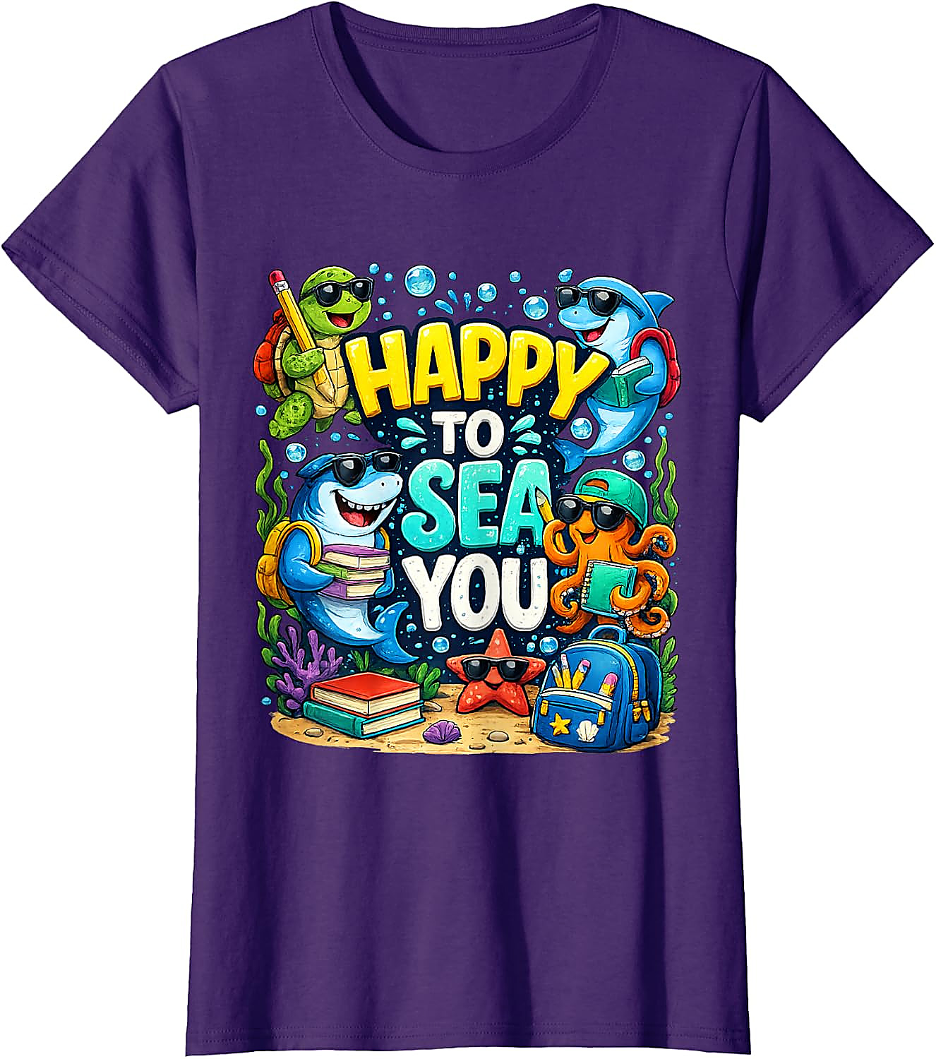 Happy to Sea You Teacher T-Shirt | Funny Back to School Tee