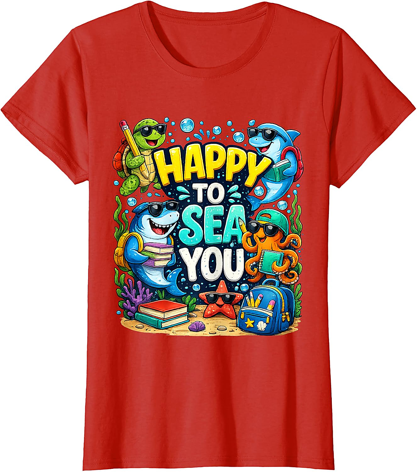 Happy to Sea You Teacher T-Shirt | Funny Back to School Tee