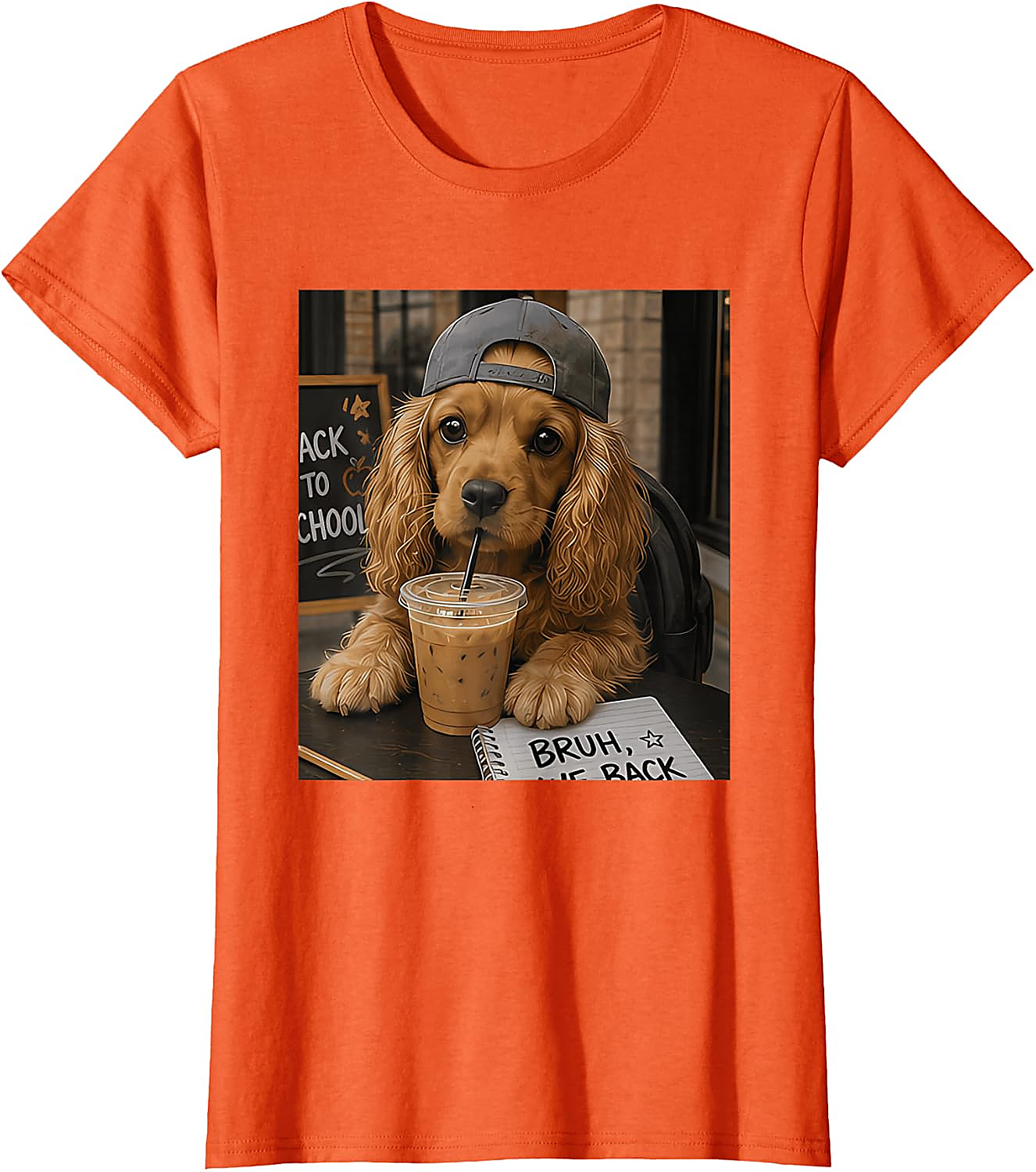 Bruh We Back Cocker Spaniel T-Shirt | Funny Student Tee