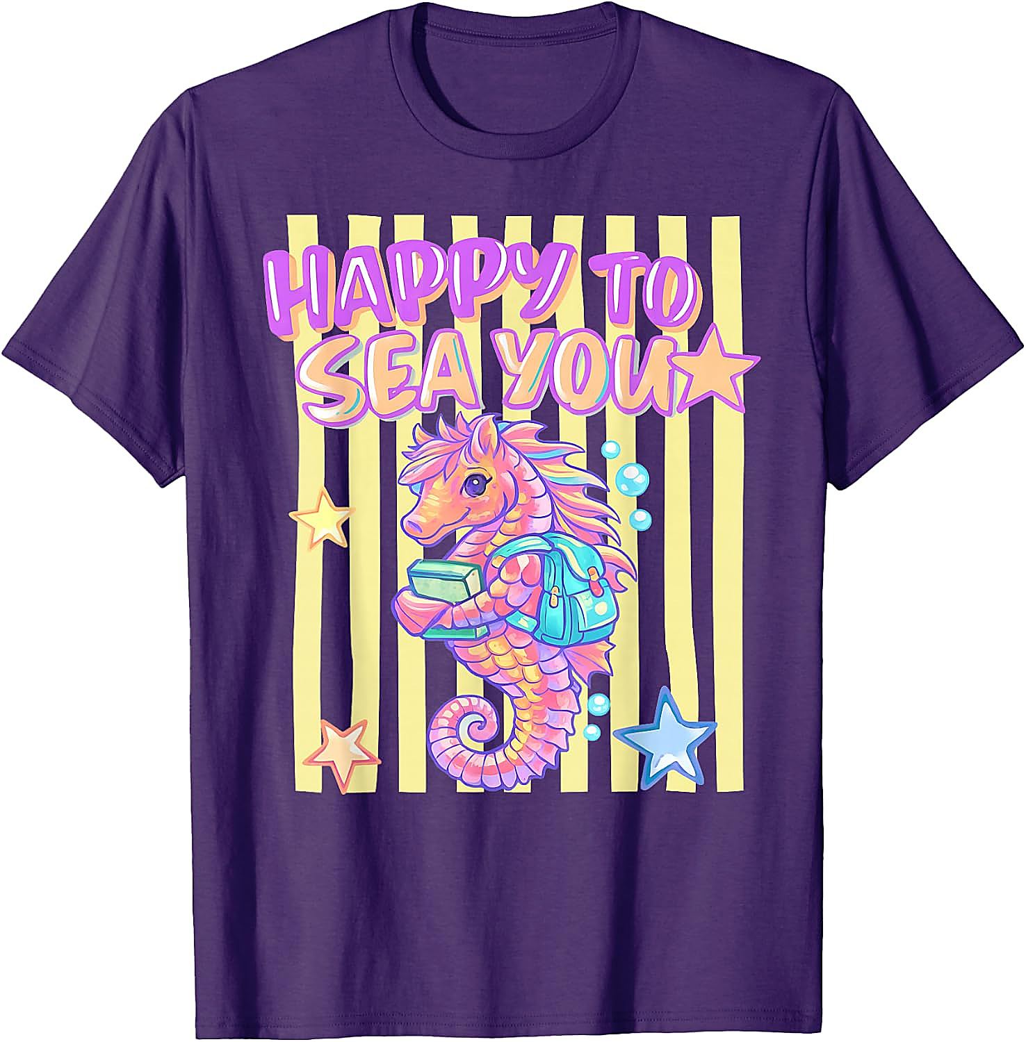 Happy to Sea You T-Shirt | Cute Teacher Seahorse Tee