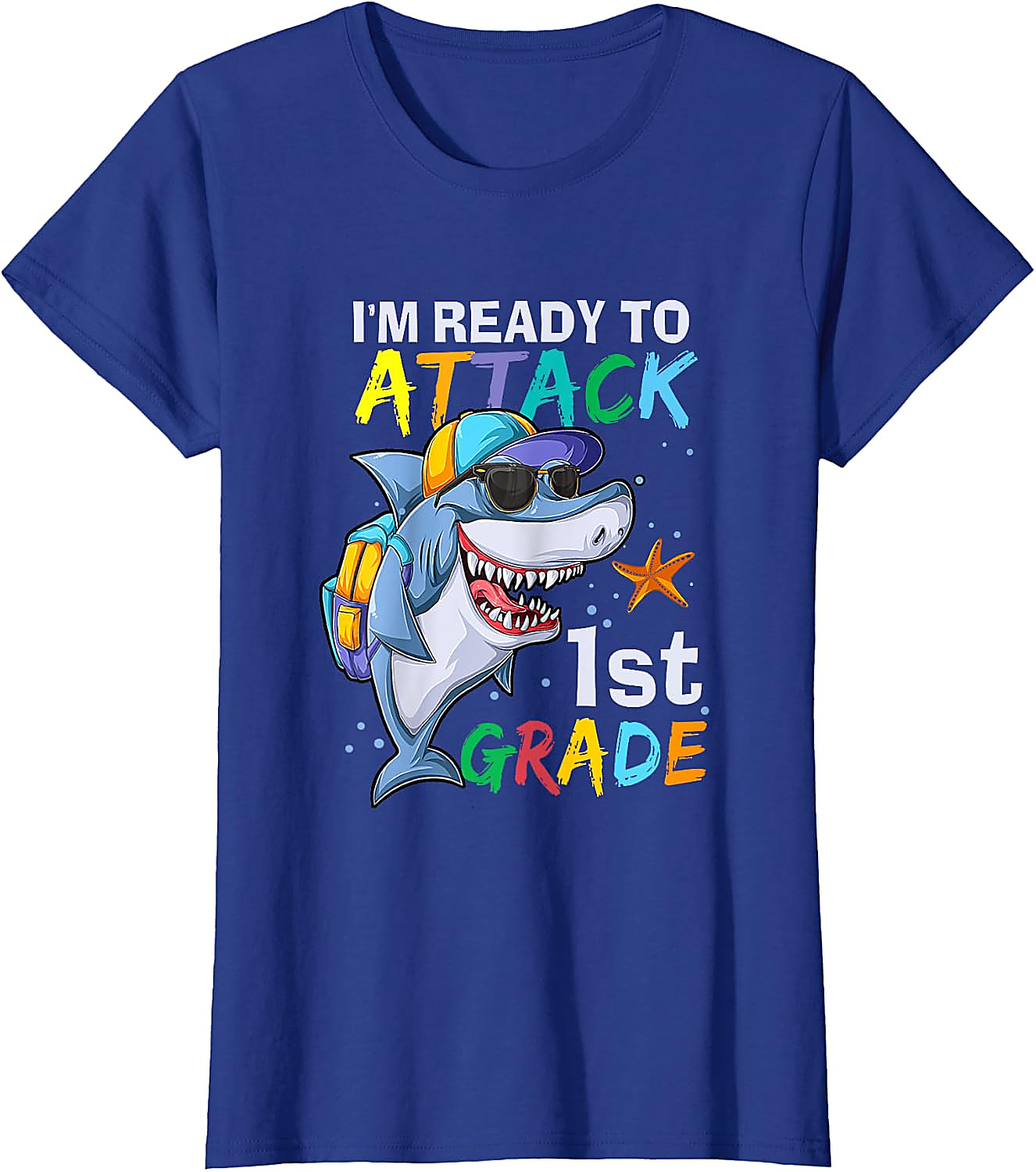 Ready to Attack 1st Grade Shark T-Shirt | Back to School