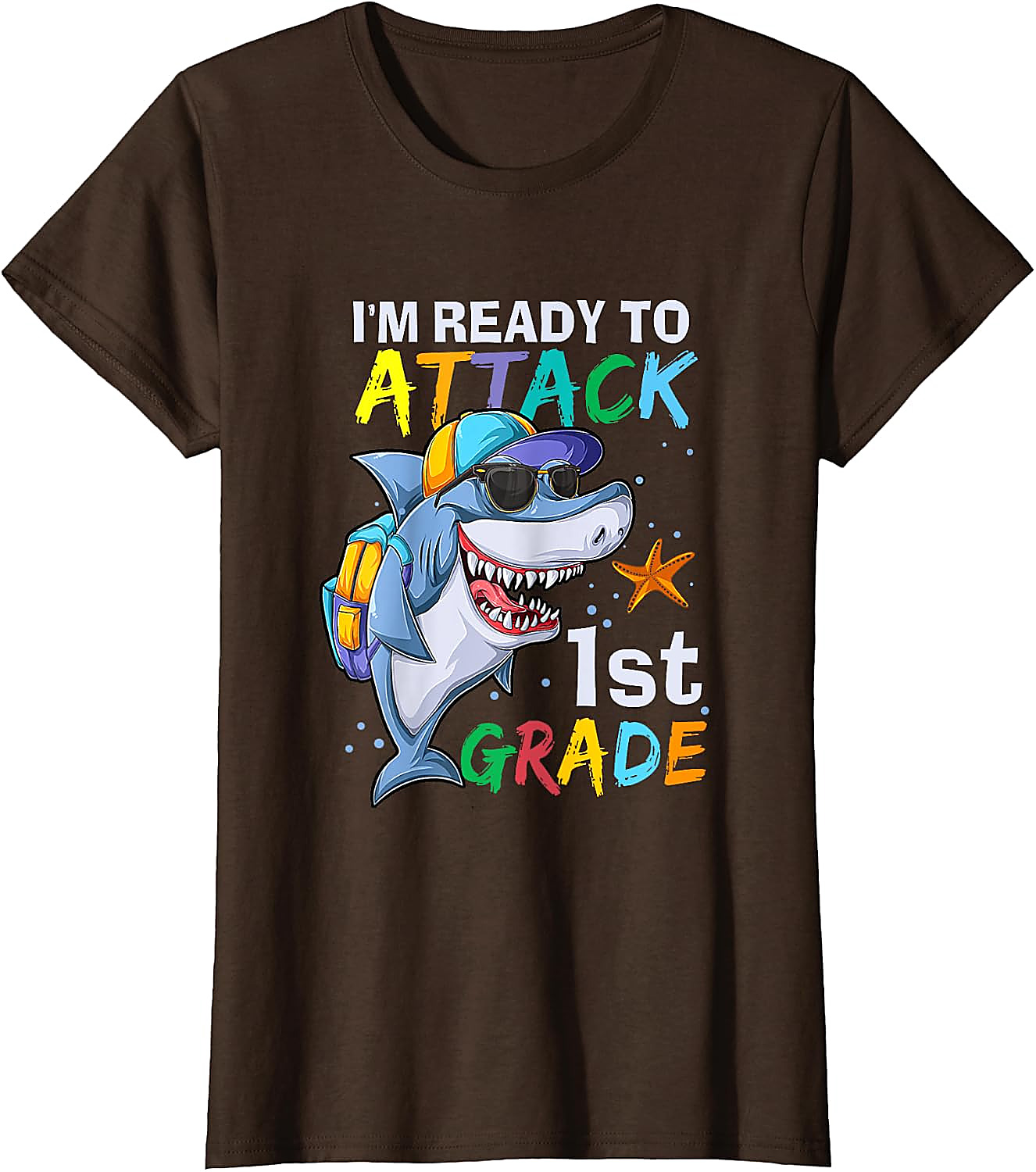 Ready to Attack 1st Grade Shark T-Shirt | Back to School
