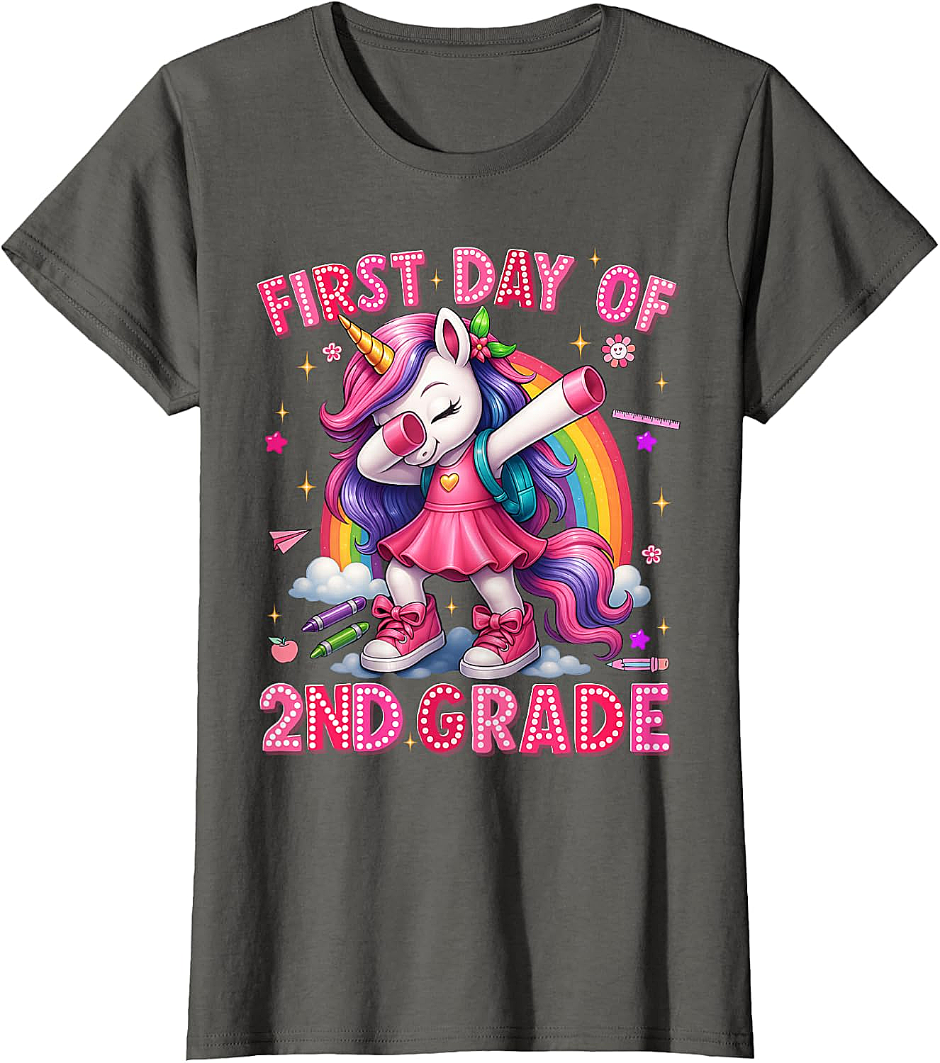 2nd Grade Unicorn Back to School T-Shirt Girls Outfits