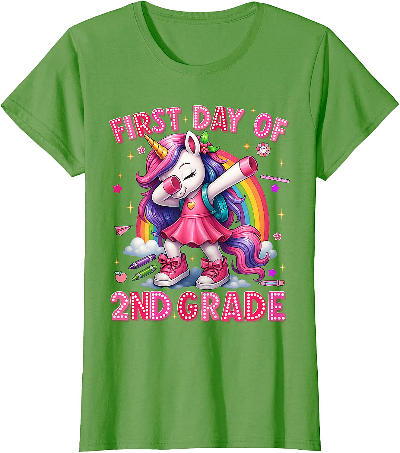 2nd Grade Unicorn Back to School T-Shirt Girls Outfits