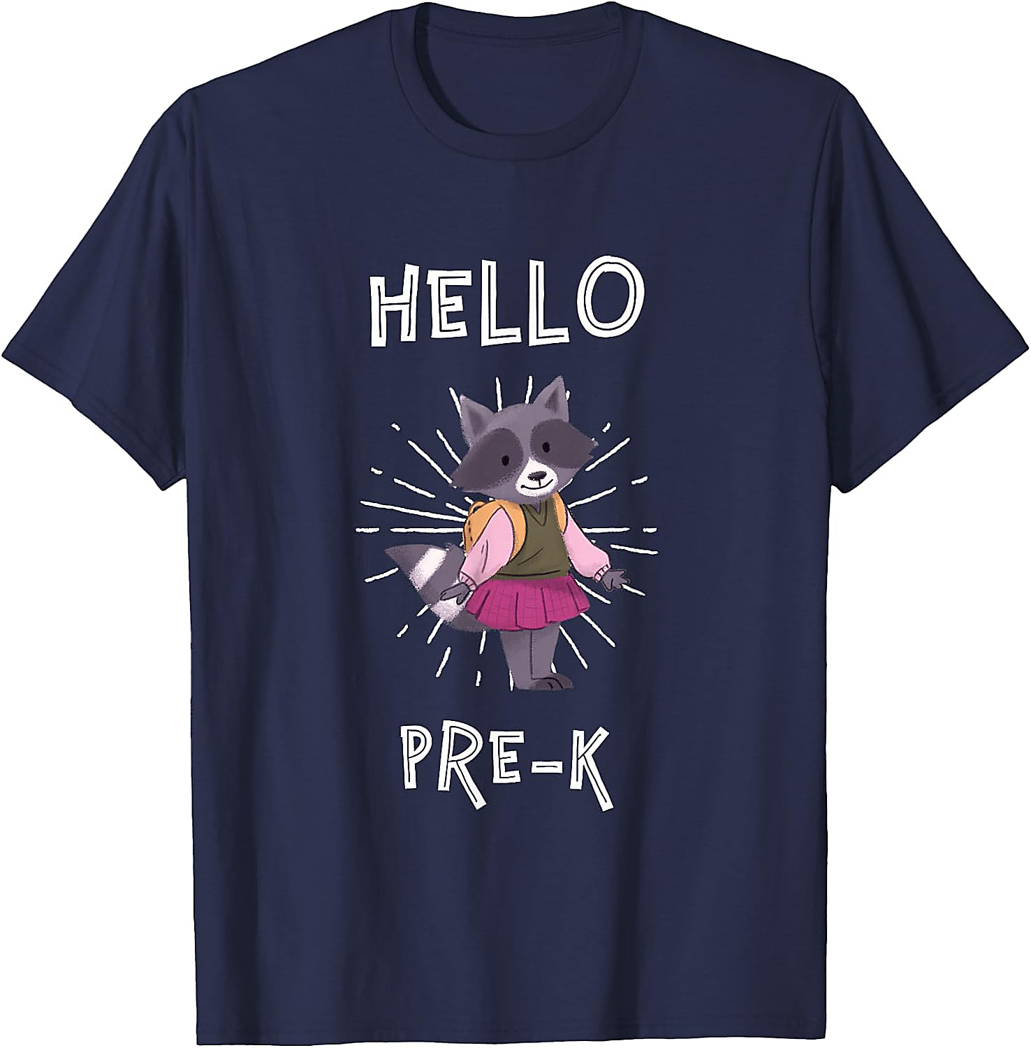 Hello Pre K Raccoon T-Shirt | Cute Back to School Tee