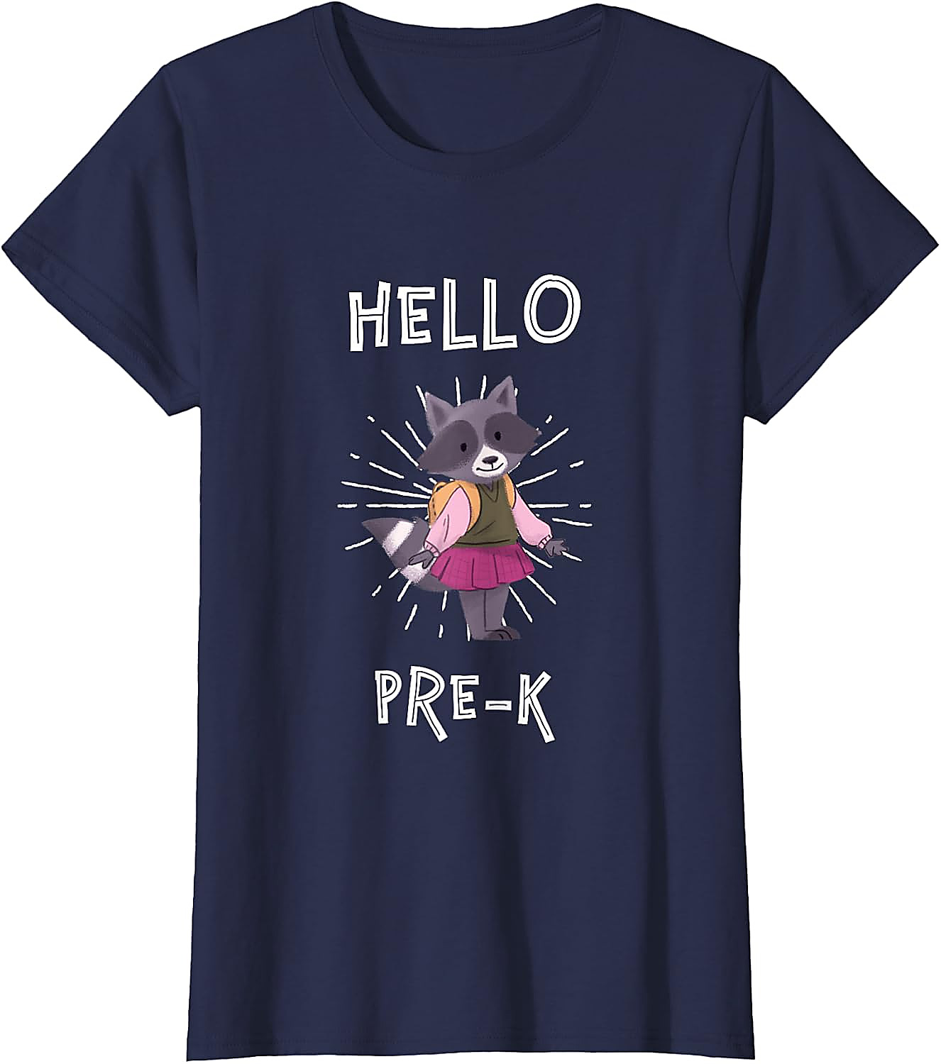 Hello Pre K Raccoon T-Shirt | Cute Back to School Tee
