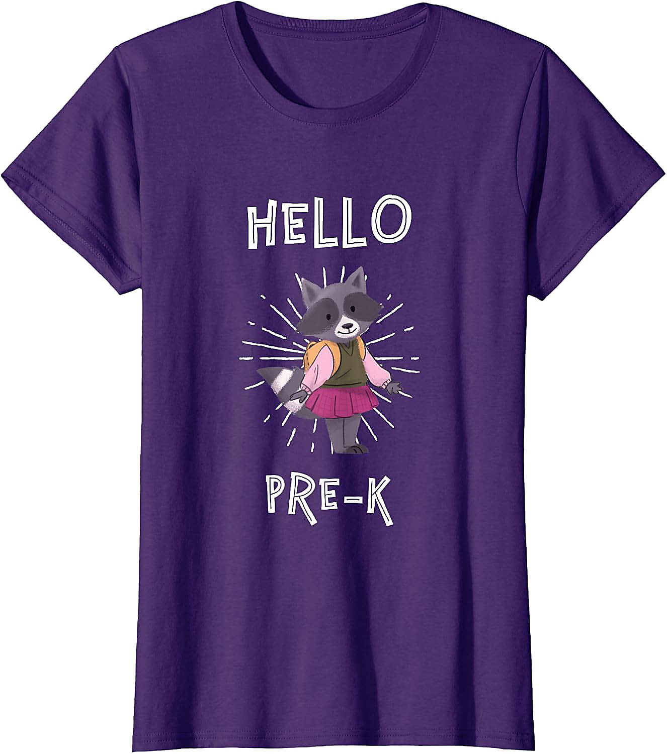 Hello Pre K Raccoon T-Shirt | Cute Back to School Tee
