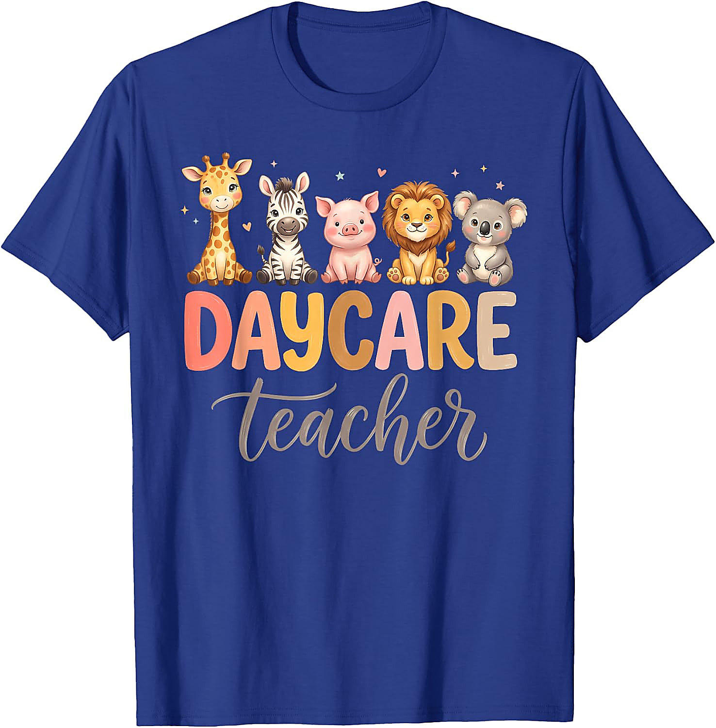 Daycare Teacher T-Shirt | Cute Animals Graphic Tee Gift