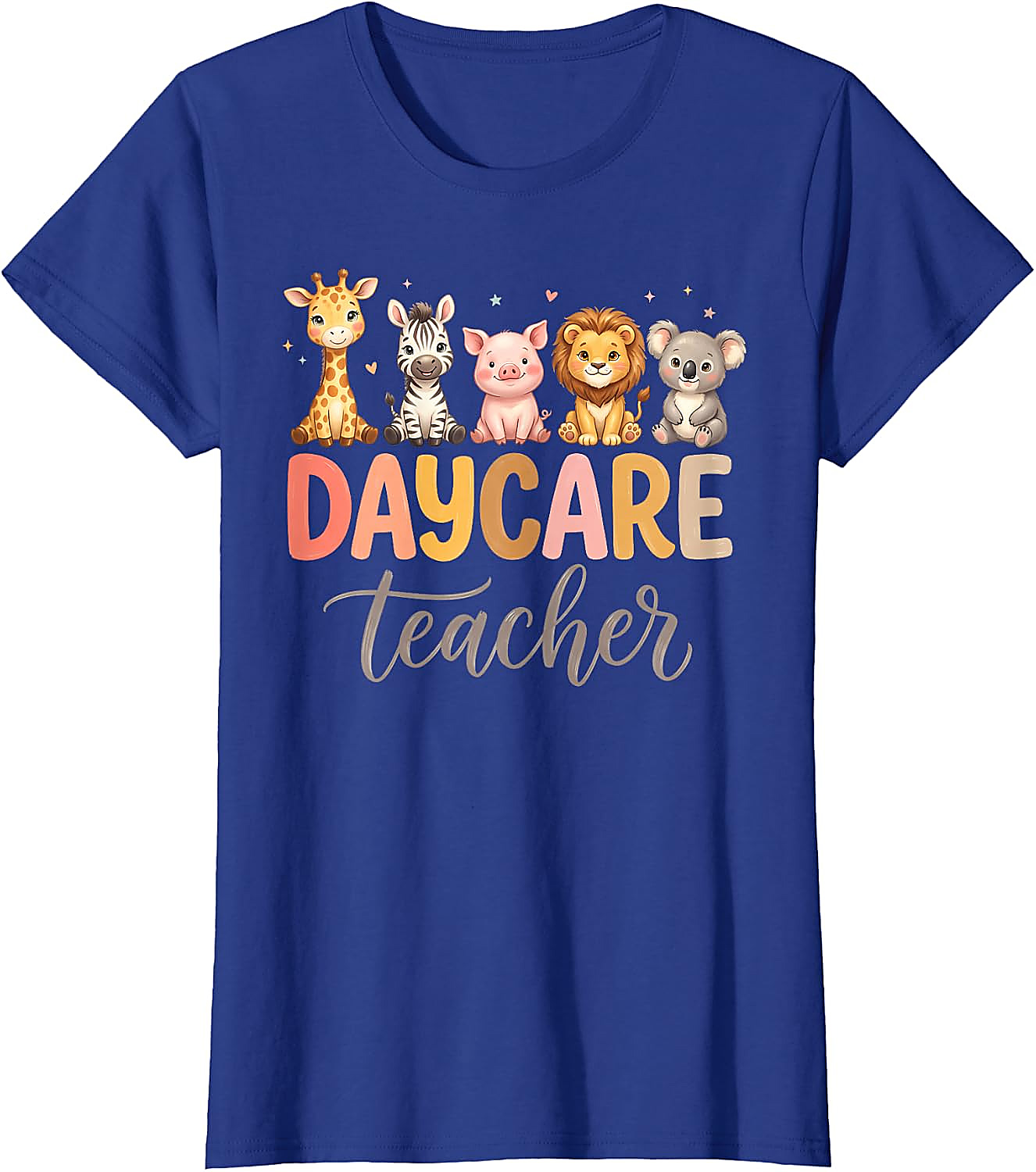 Daycare Teacher T-Shirt | Cute Animals Graphic Tee Gift