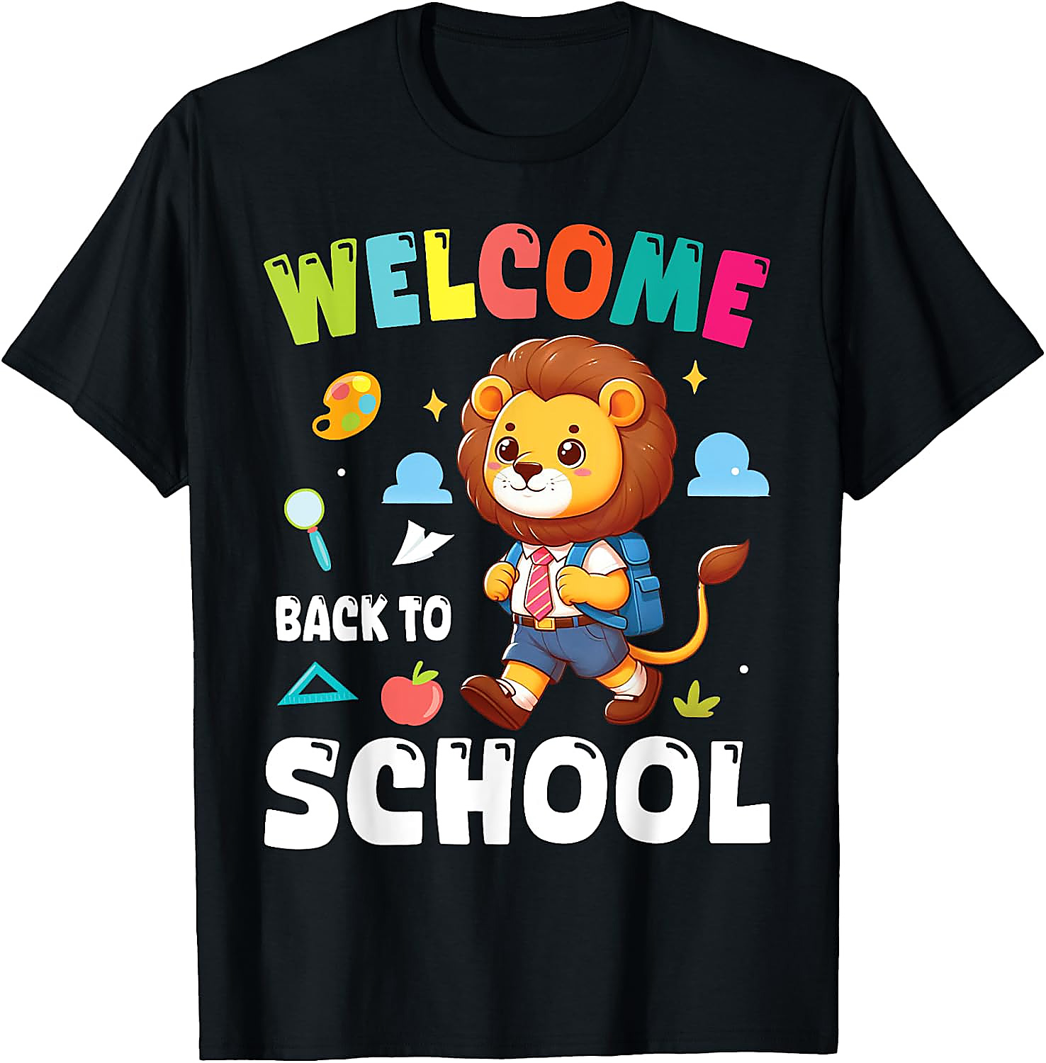 Lion Back To School T-Shirt | Cute Student Graphic Tee
