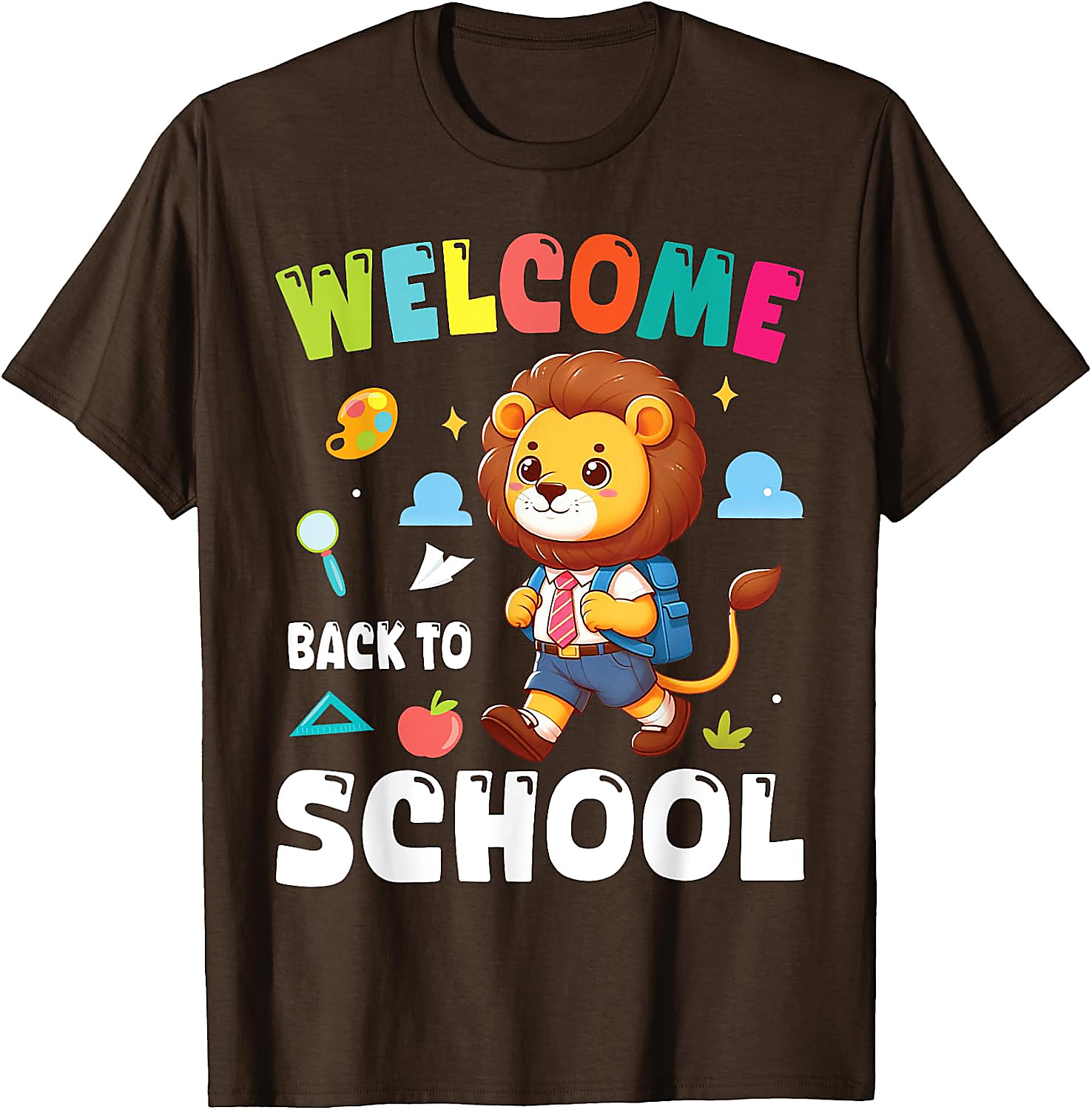 Lion Back To School T-Shirt | Cute Student Graphic Tee
