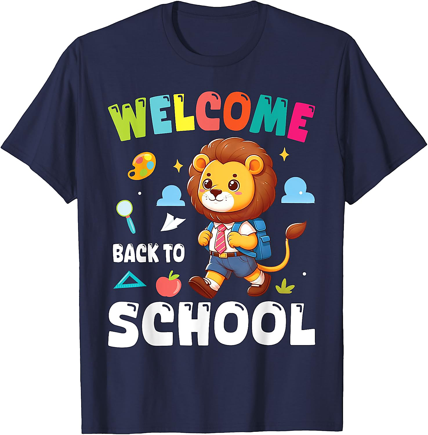 Lion Back To School T-Shirt | Cute Student Graphic Tee