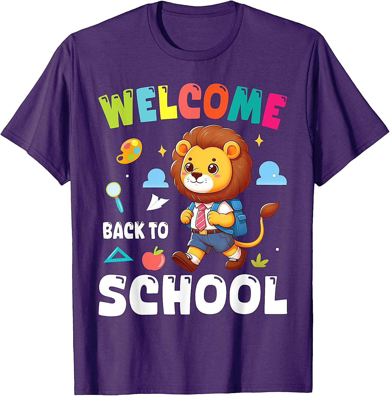 Lion Back To School T-Shirt | Cute Student Graphic Tee