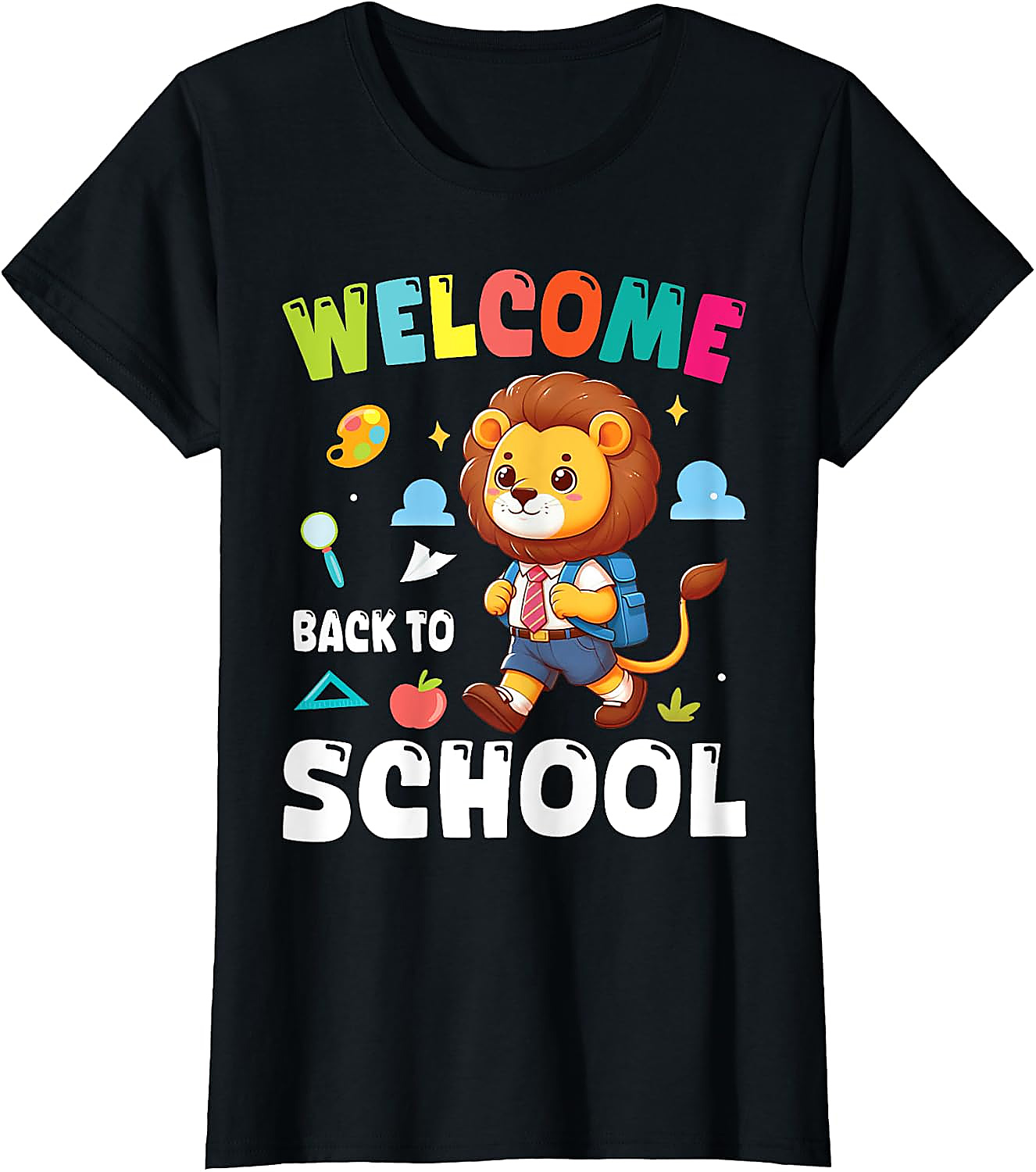 Lion Back To School T-Shirt | Cute Student Graphic Tee