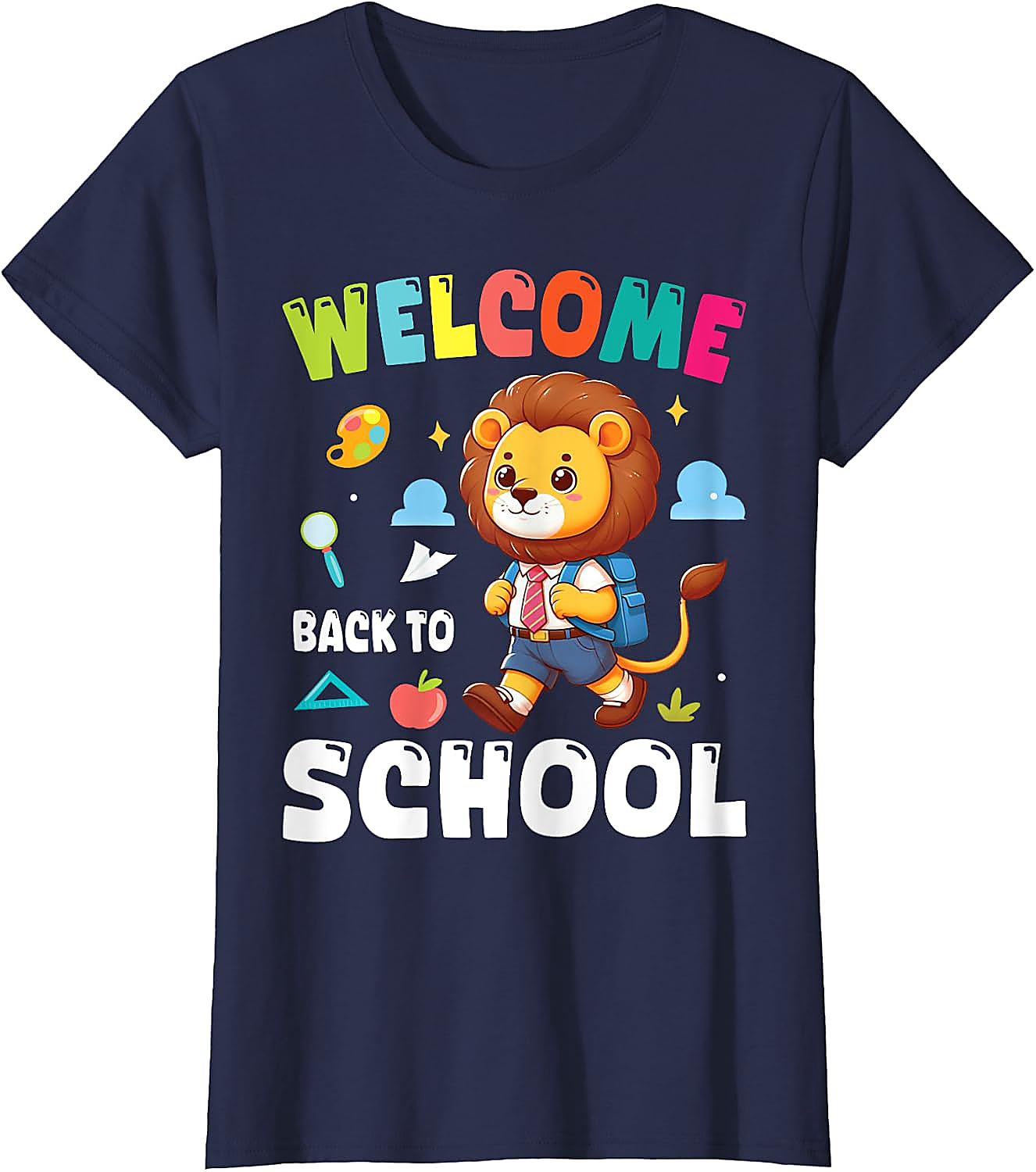 Lion Back To School T-Shirt | Cute Student Graphic Tee