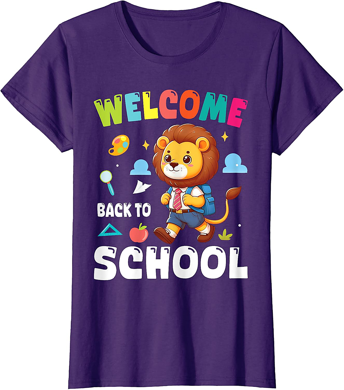 Lion Back To School T-Shirt | Cute Student Graphic Tee