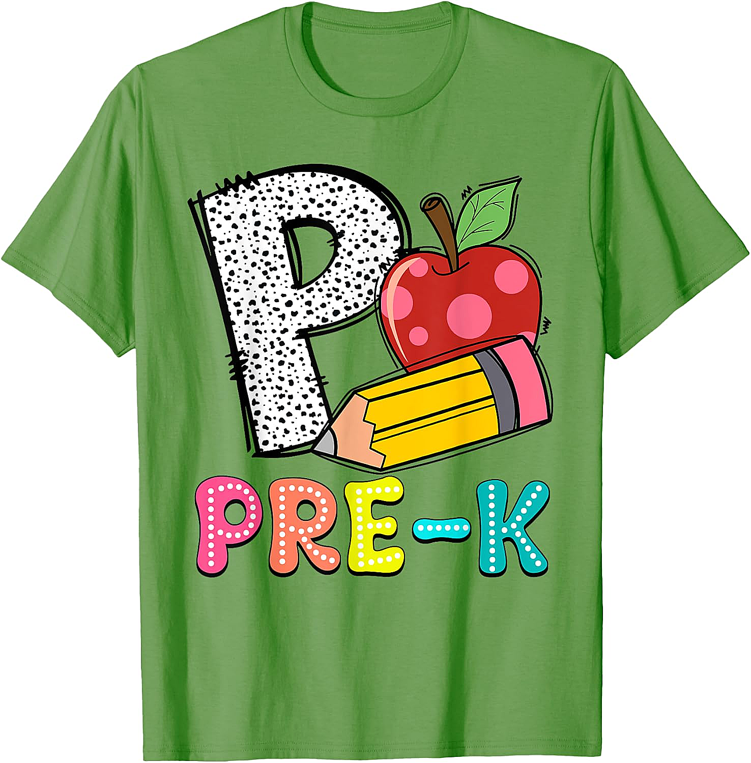 Pre-K Teacher Pencil Apple Back to School T-Shirt