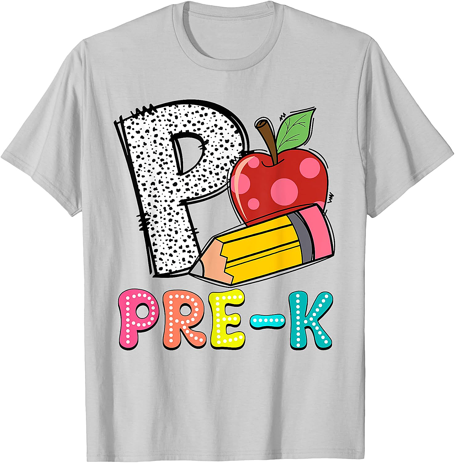  Pre-K Teacher Pencil Apple Back to School T-Shirt