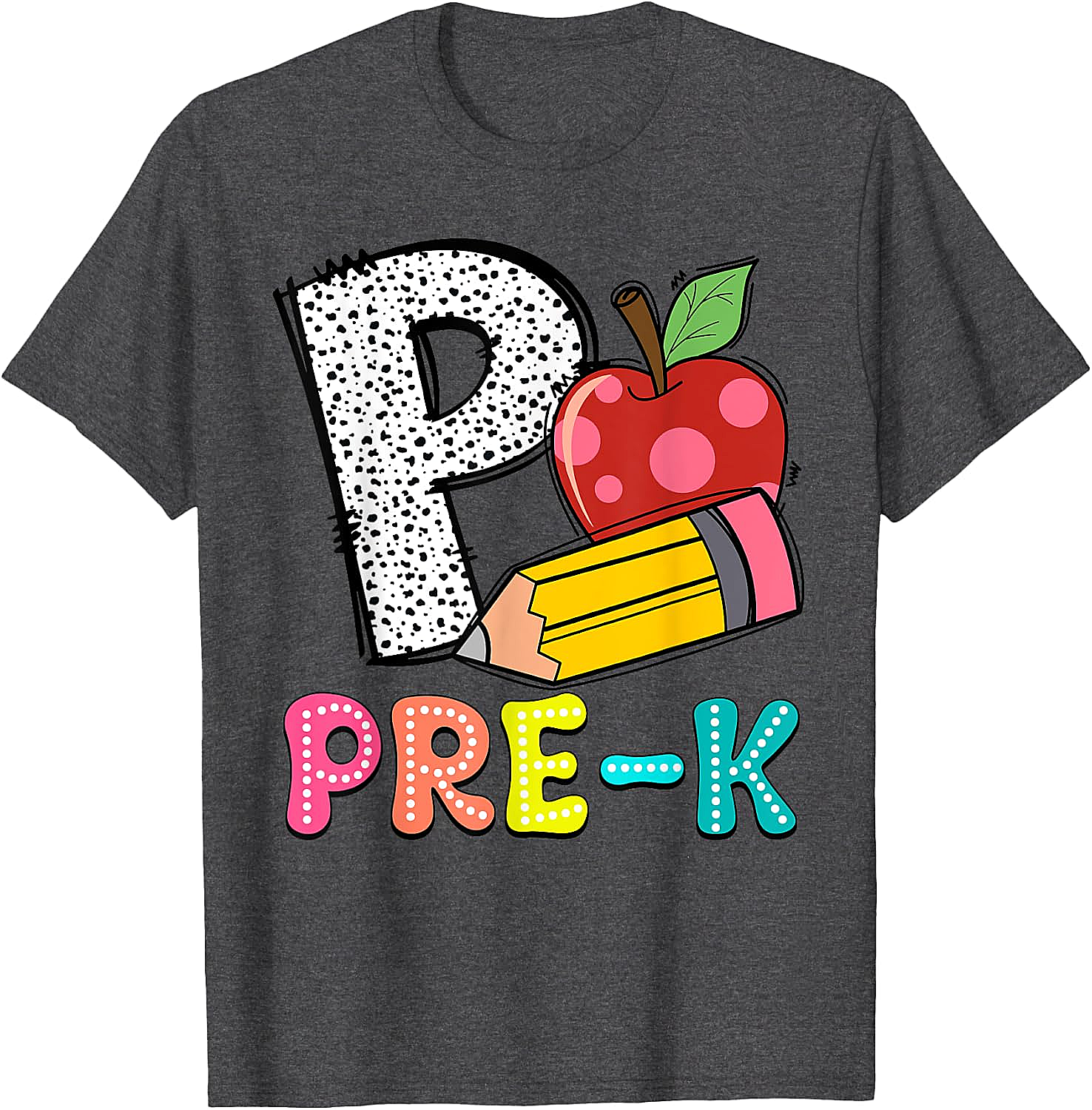  Pre-K Teacher Pencil Apple Back to School T-Shirt