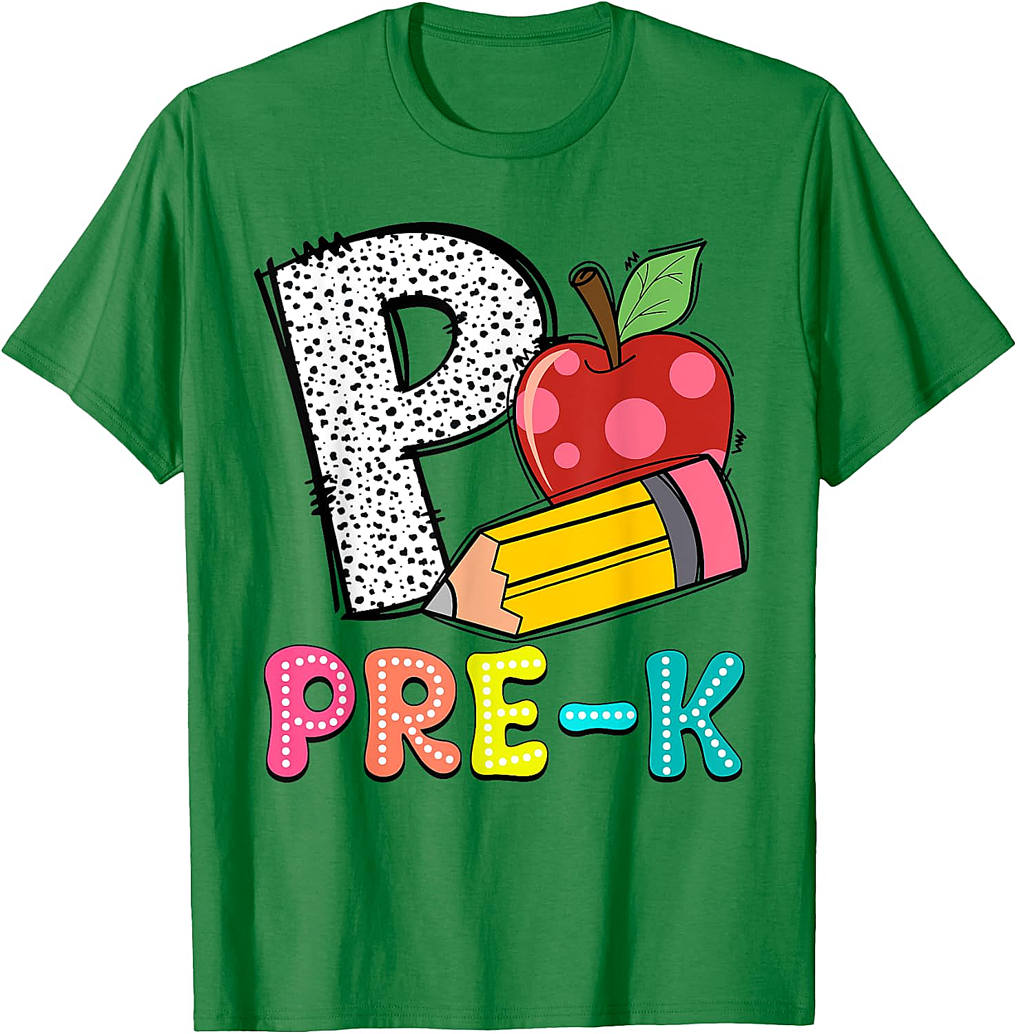  Pre-K Teacher Pencil Apple Back to School T-Shirt