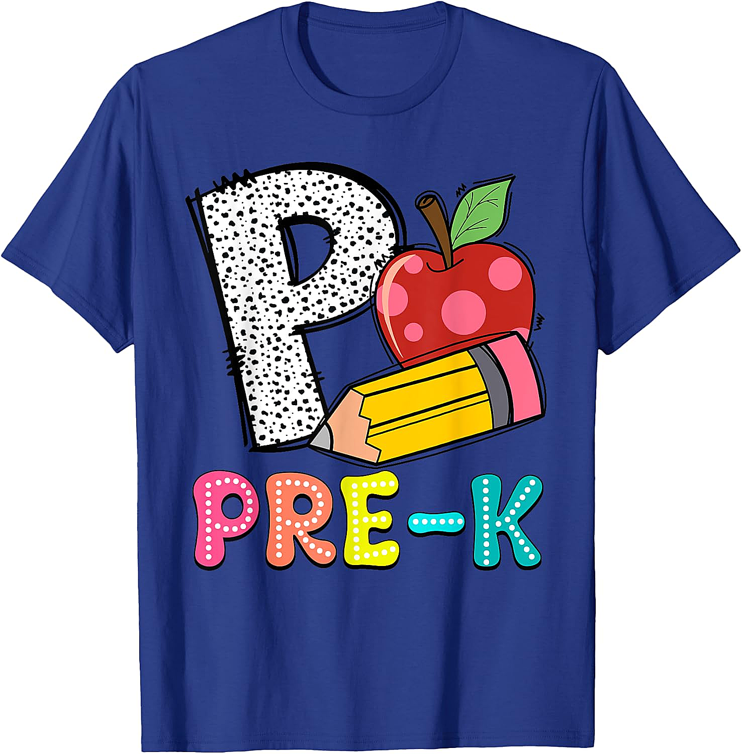  Pre-K Teacher Pencil Apple Back to School T-Shirt