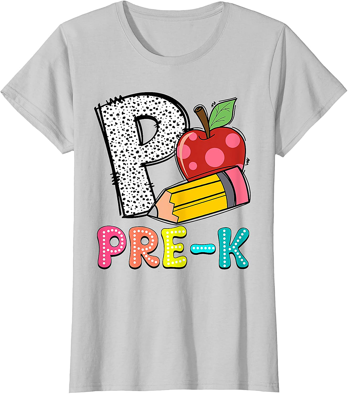  Pre-K Teacher Pencil Apple Back to School T-Shirt