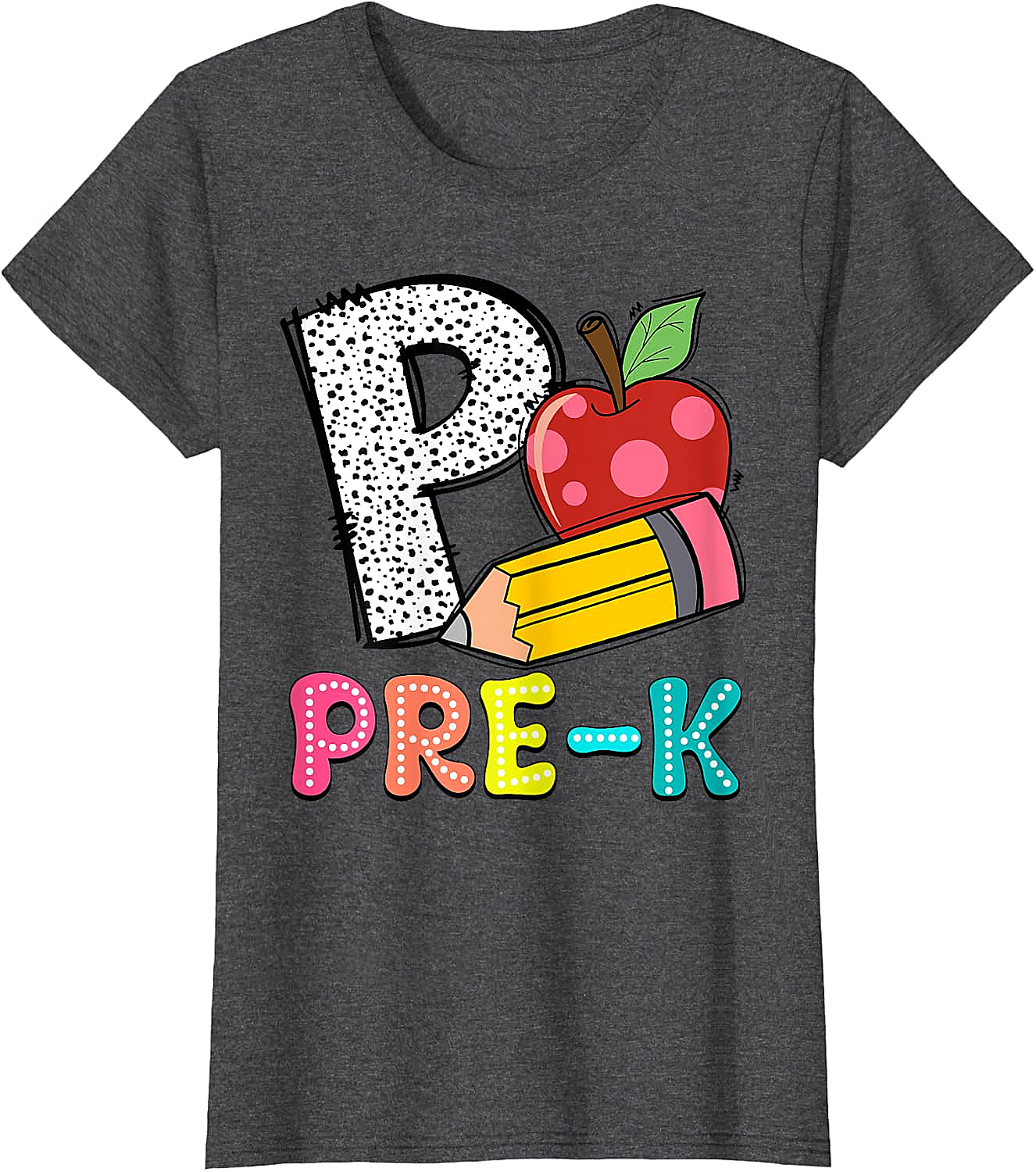  Pre-K Teacher Pencil Apple Back to School T-Shirt