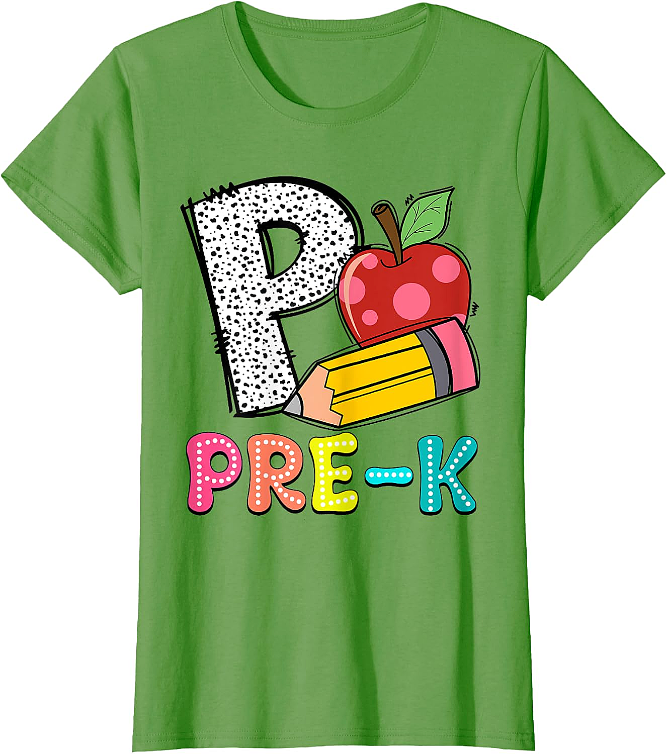  Pre-K Teacher Pencil Apple Back to School T-Shirt