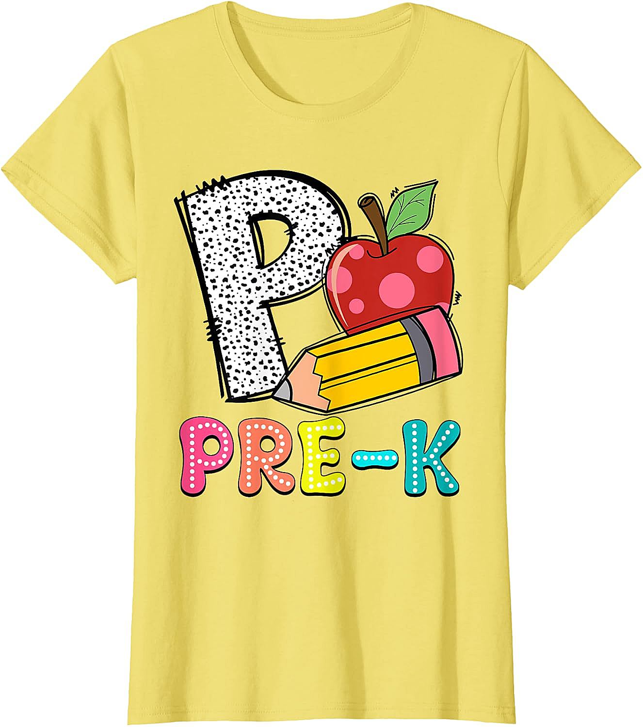  Pre-K Teacher Pencil Apple Back to School T-Shirt