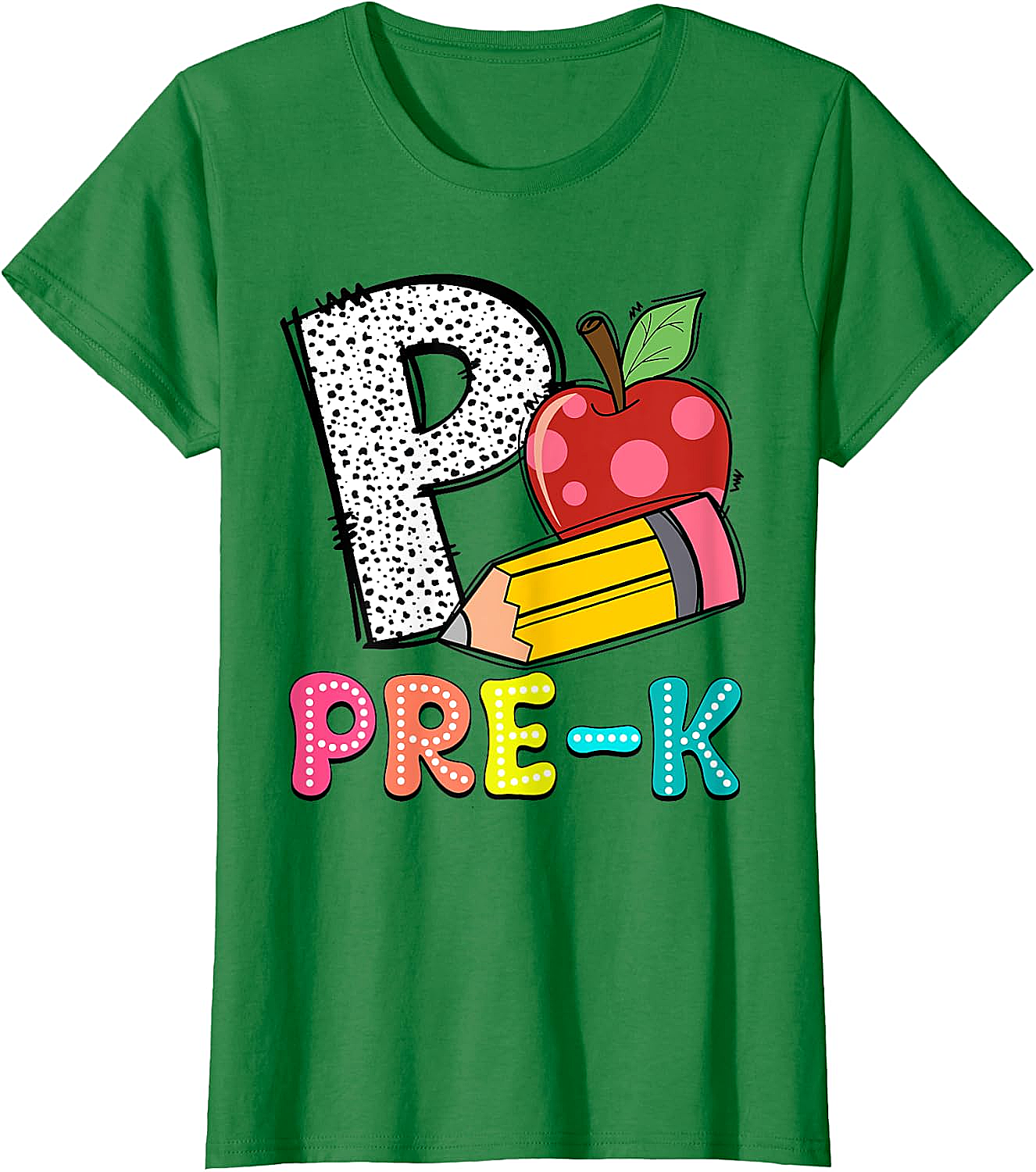  Pre-K Teacher Pencil Apple Back to School T-Shirt