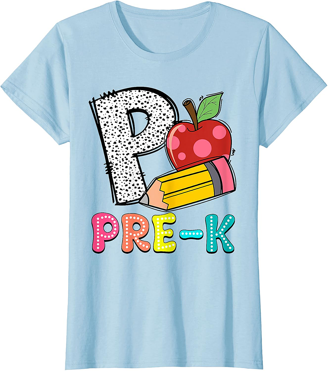  Pre-K Teacher Pencil Apple Back to School T-Shirt