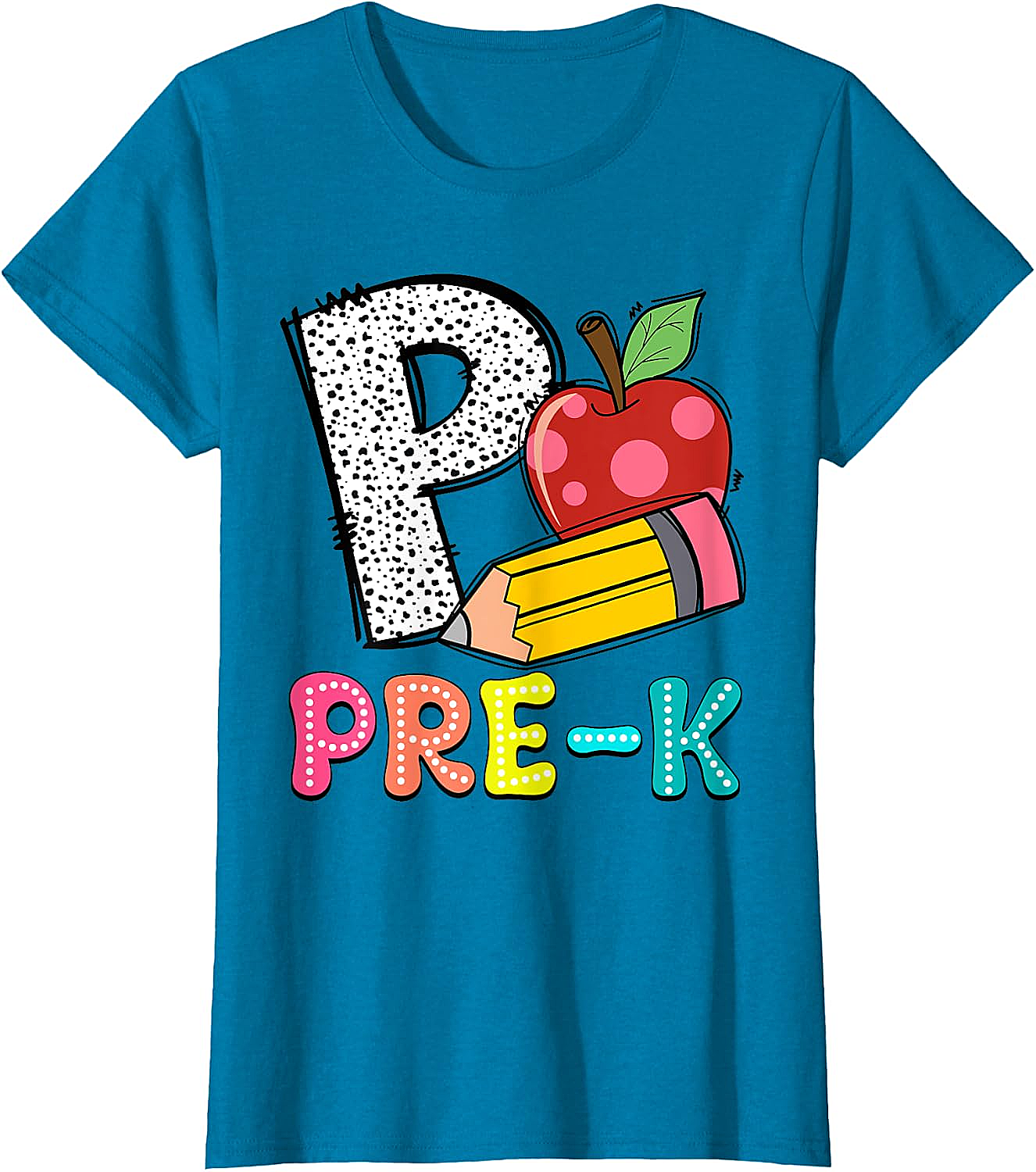  Pre-K Teacher Pencil Apple Back to School T-Shirt