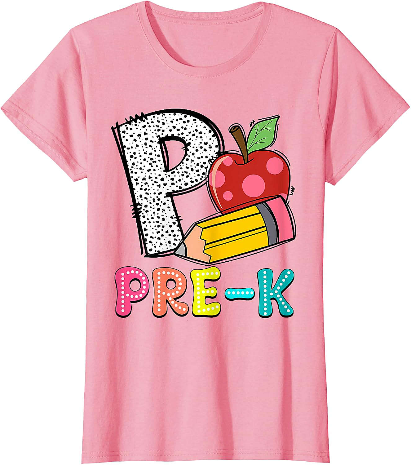  Pre-K Teacher Pencil Apple Back to School T-Shirt