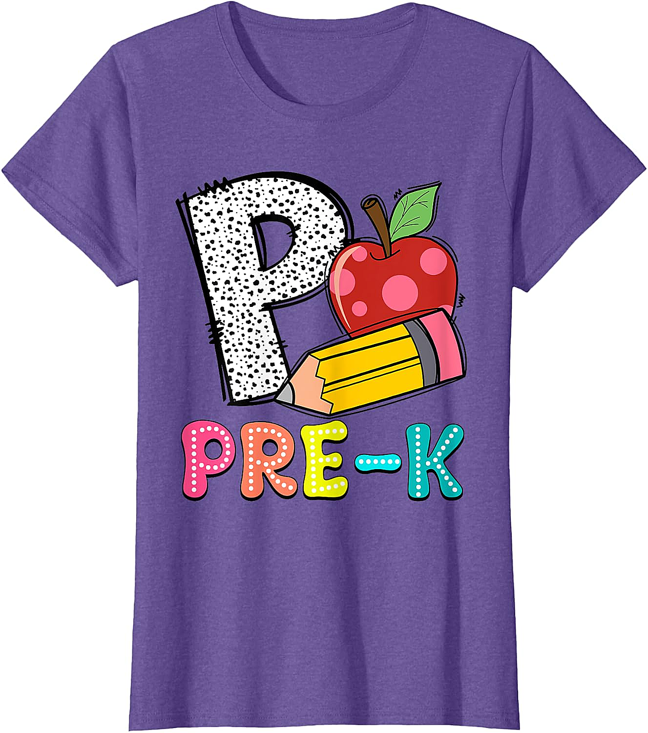  Pre-K Teacher Pencil Apple Back to School T-Shirt