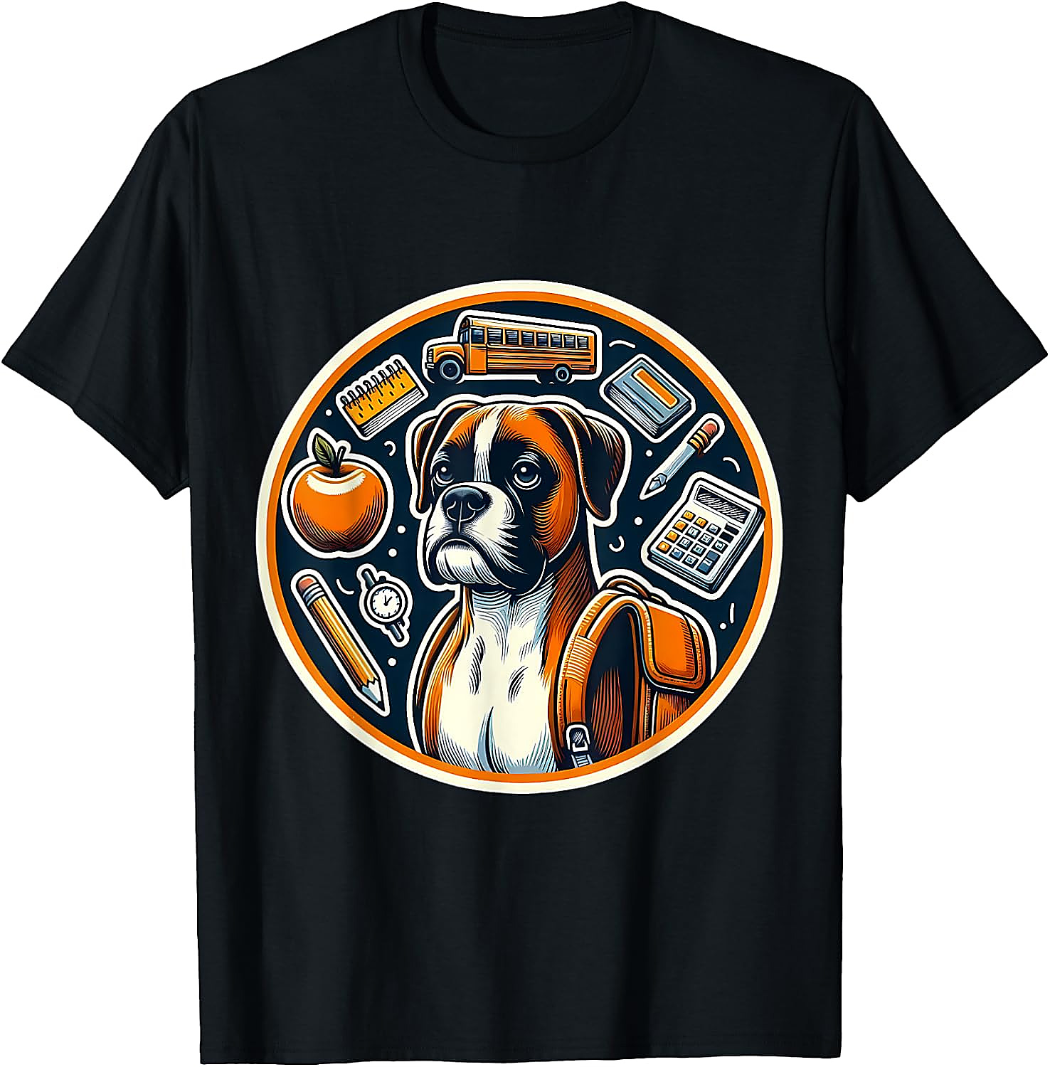 Back To School Boxer Dog T-Shirt | Funny Student Gift Tee