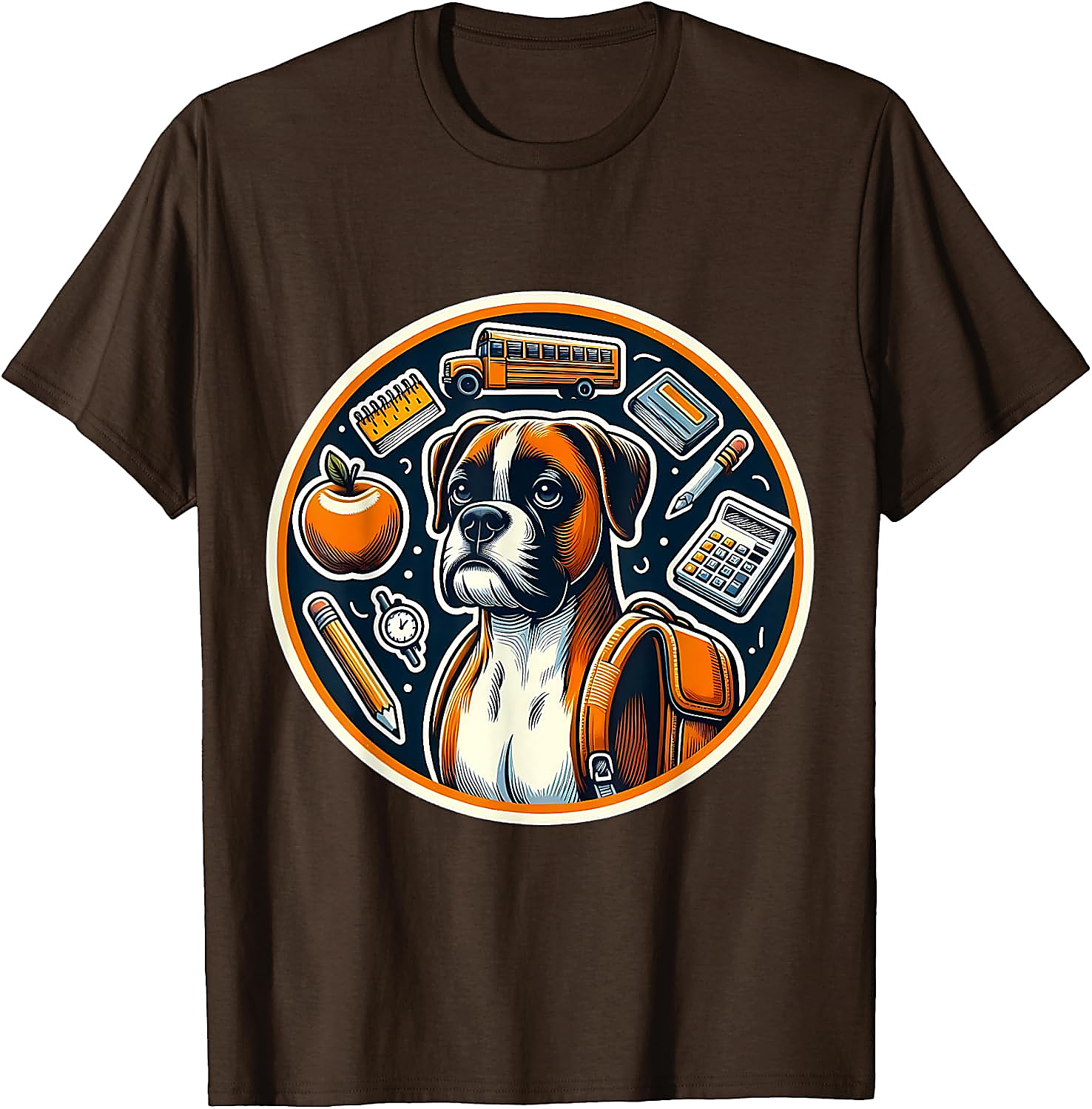 Back To School Boxer Dog T-Shirt | Funny Student Gift Tee