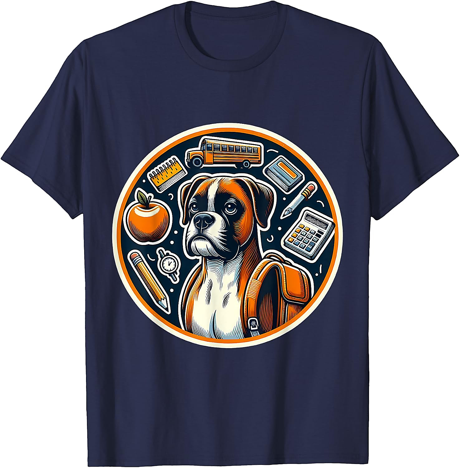 Back To School Boxer Dog T-Shirt | Funny Student Gift Tee