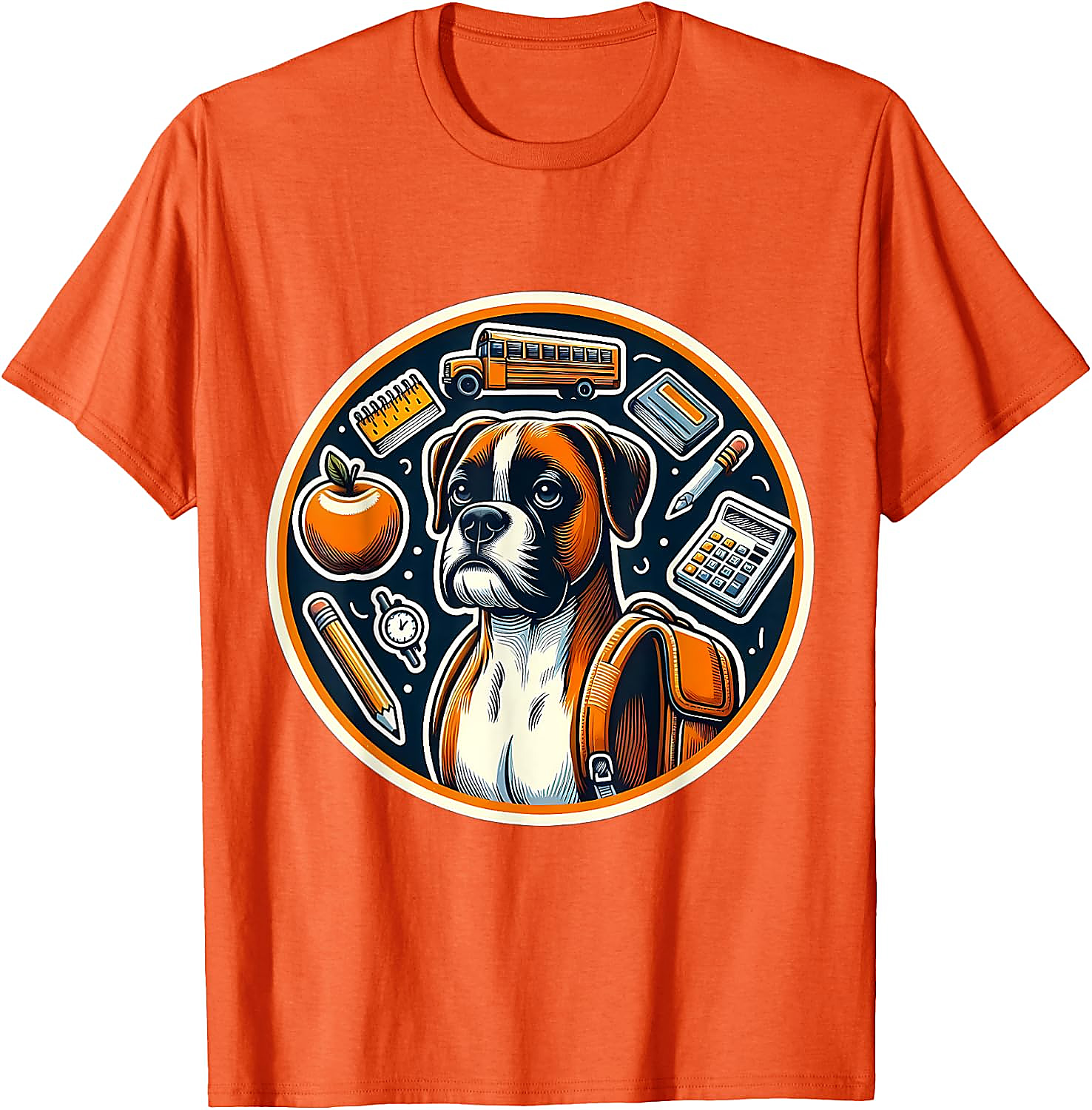 Back To School Boxer Dog T-Shirt | Funny Student Gift Tee