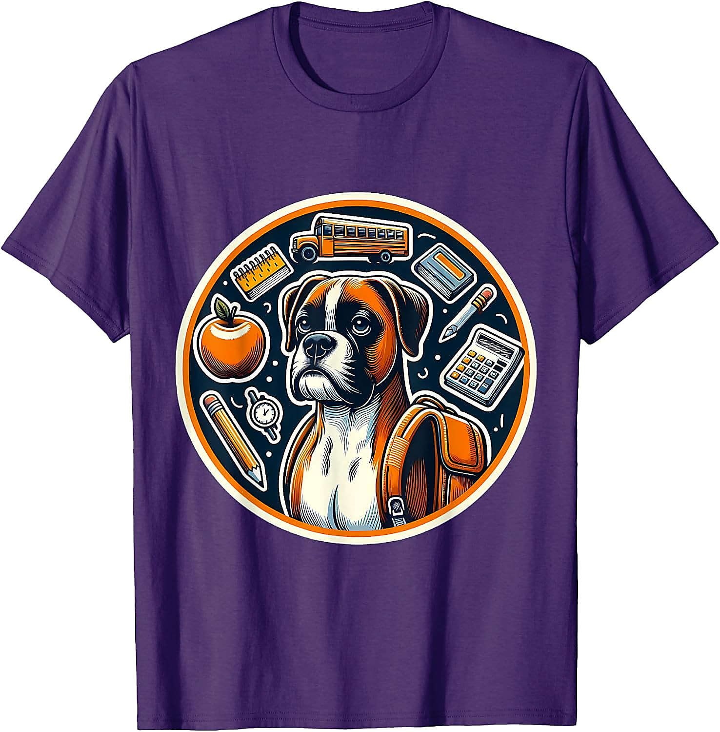 Back To School Boxer Dog T-Shirt | Funny Student Gift Tee